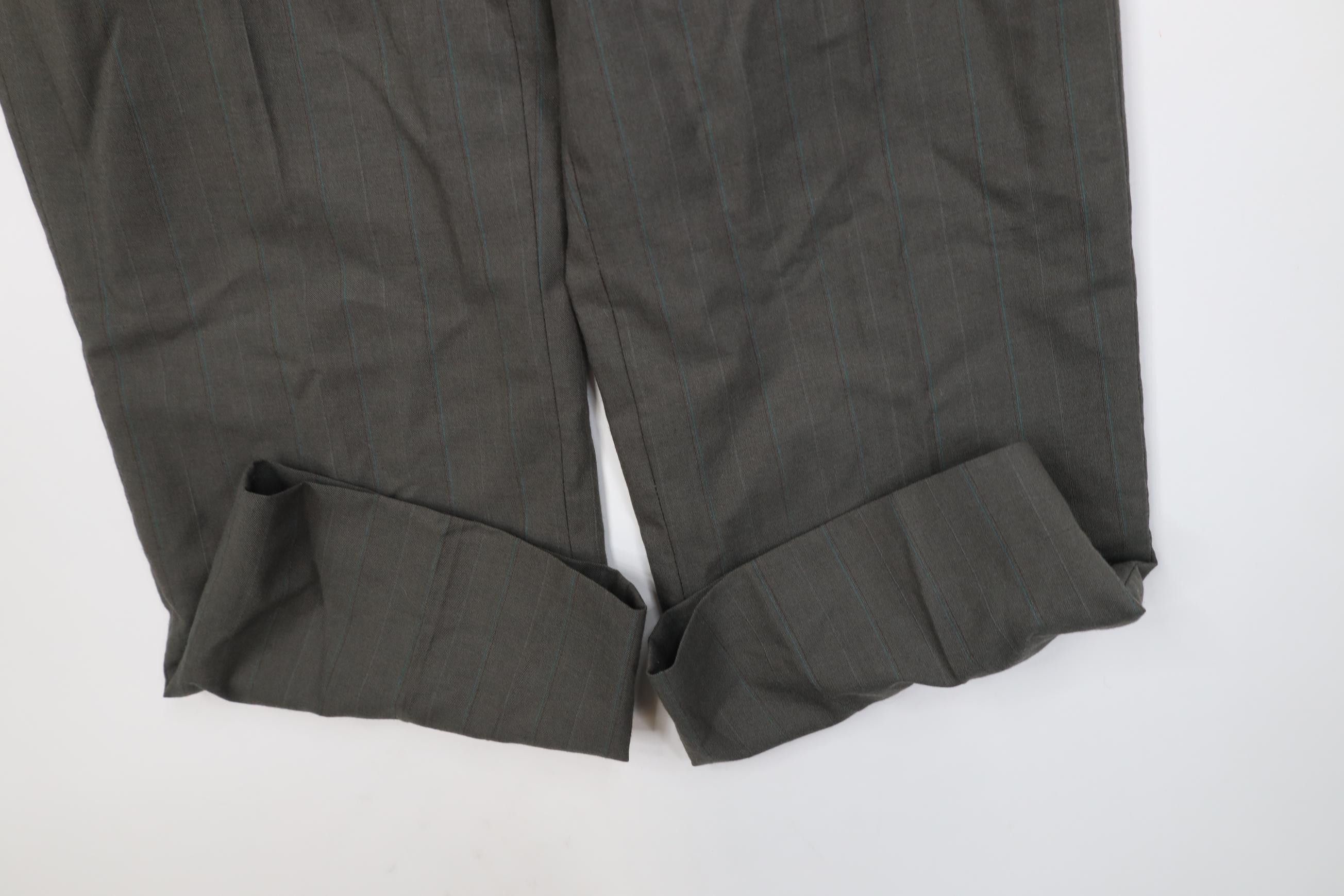 Vintage Vintage 90s Streetwear Knit Striped Wide Leg Chino Pants Size US 32 / EU 48 - 5 Thumbnail