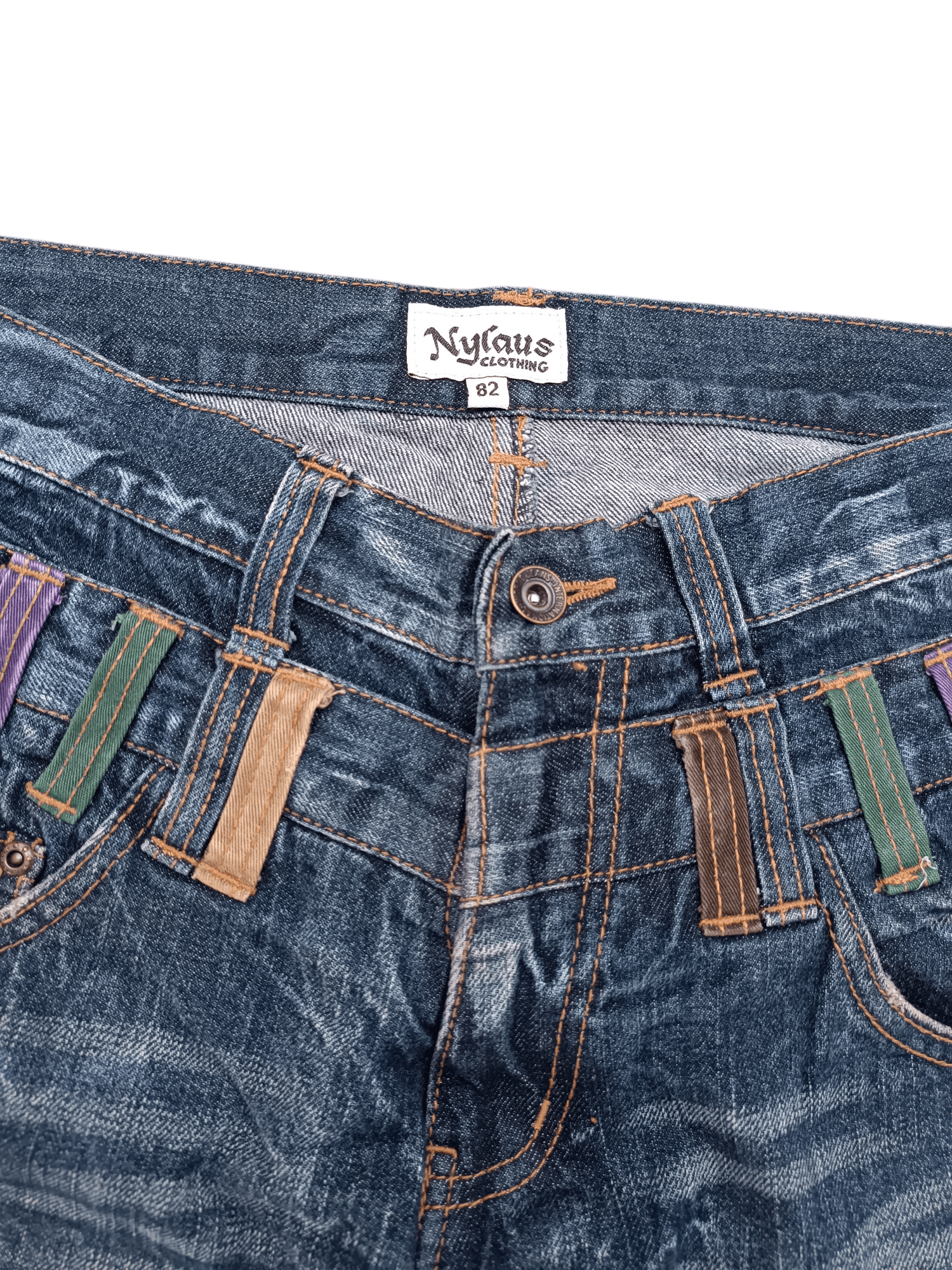 Japanese Brand × Seditionaries VTG NYLAUS DOUBLE WAIST DISTRESSED JEANS VERY RARE Size US 30 / EU 46 - 7 Thumbnail