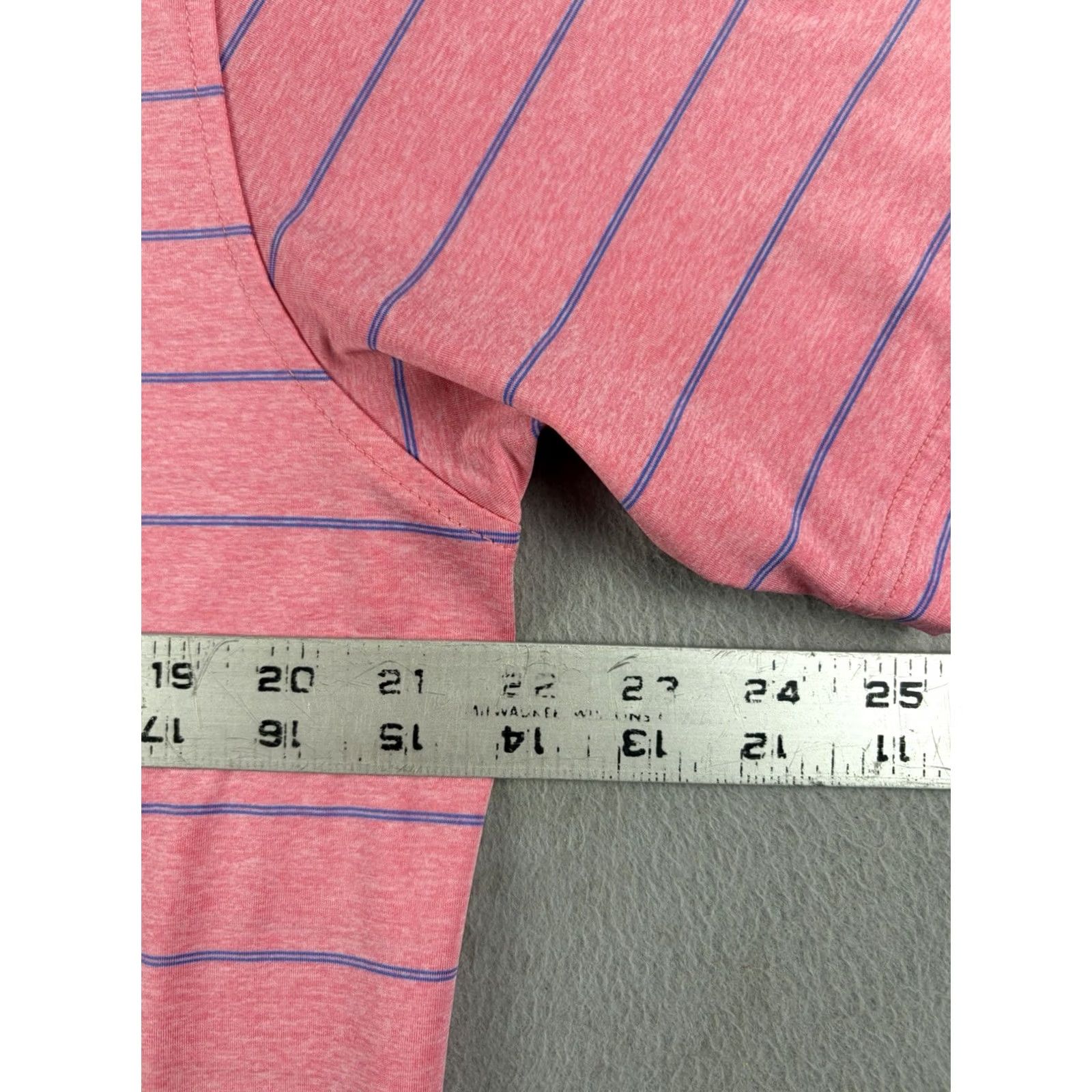 Footjoy FootJoy Polo Shirt Men M Pink Striped Tour Collar Golf Performance Shirts Polo Athletic Regular Size US M / EU 48-50 / 2 - 6 Thumbnail