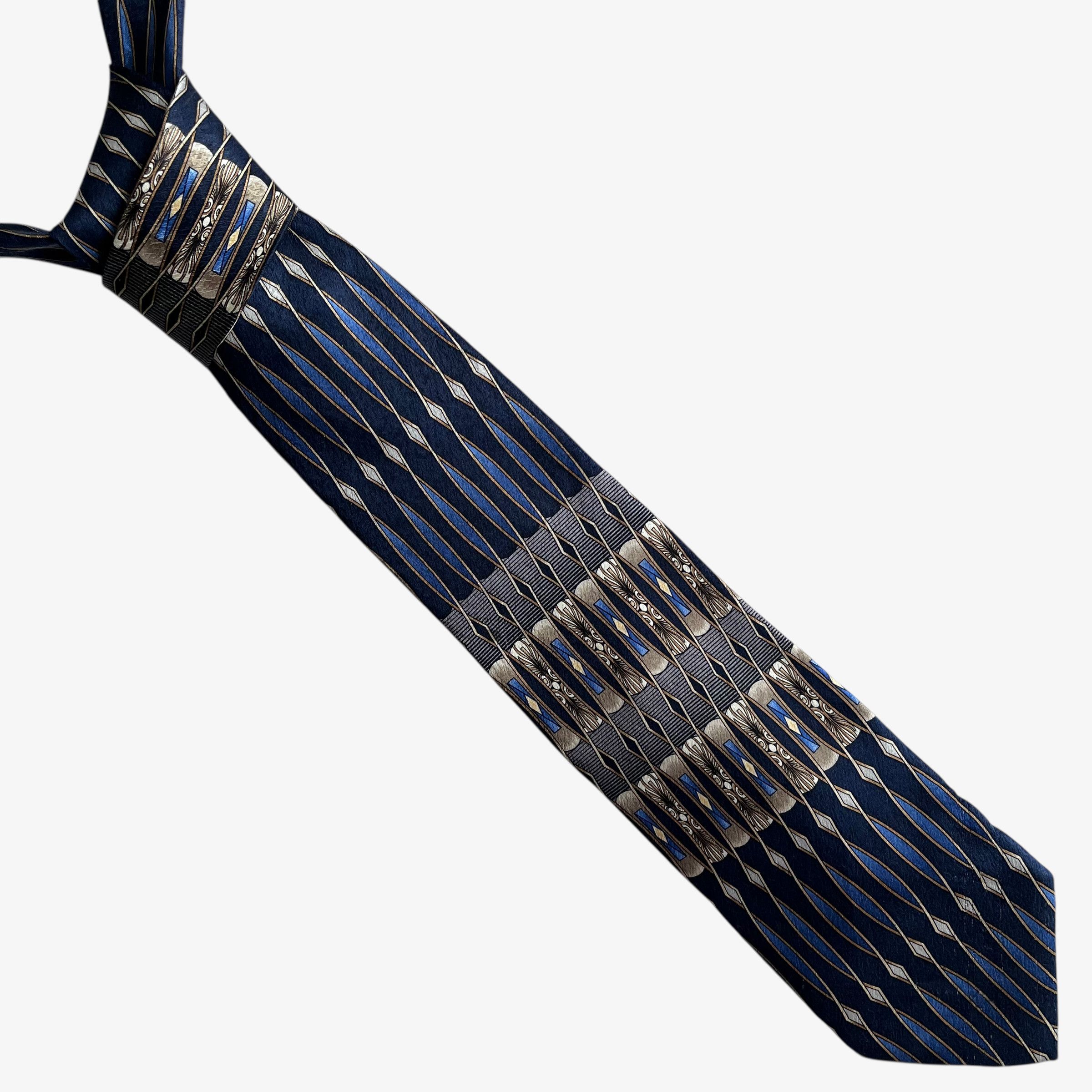 Pierre Cardin Vintage 90s Pierre Cardin Abstract Art Deco Print Silk Tie Size ONE SIZE - 1 Thumbnail