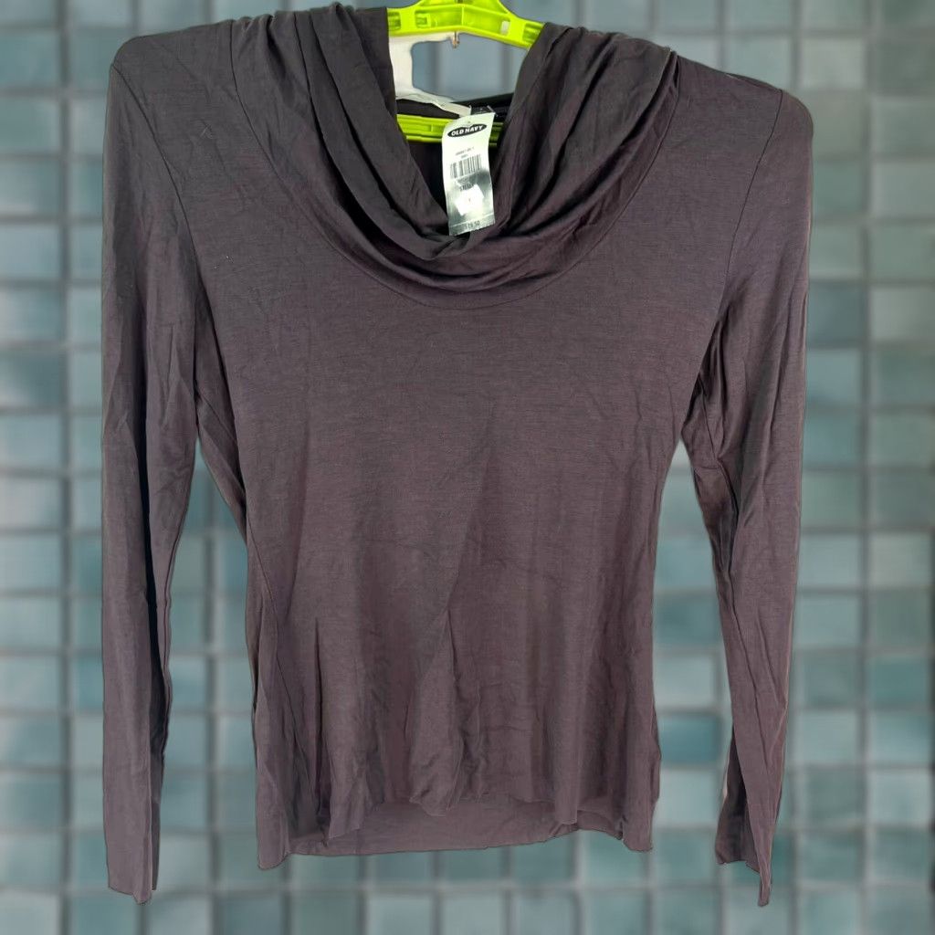 Old Navy Old Navy Women's Purple Cowl Neck Knit Top - Size S - Regular - Long Sleeve - Sweater - Winter Casual Size S / US 4 / IT 40 - 1 Thumbnail