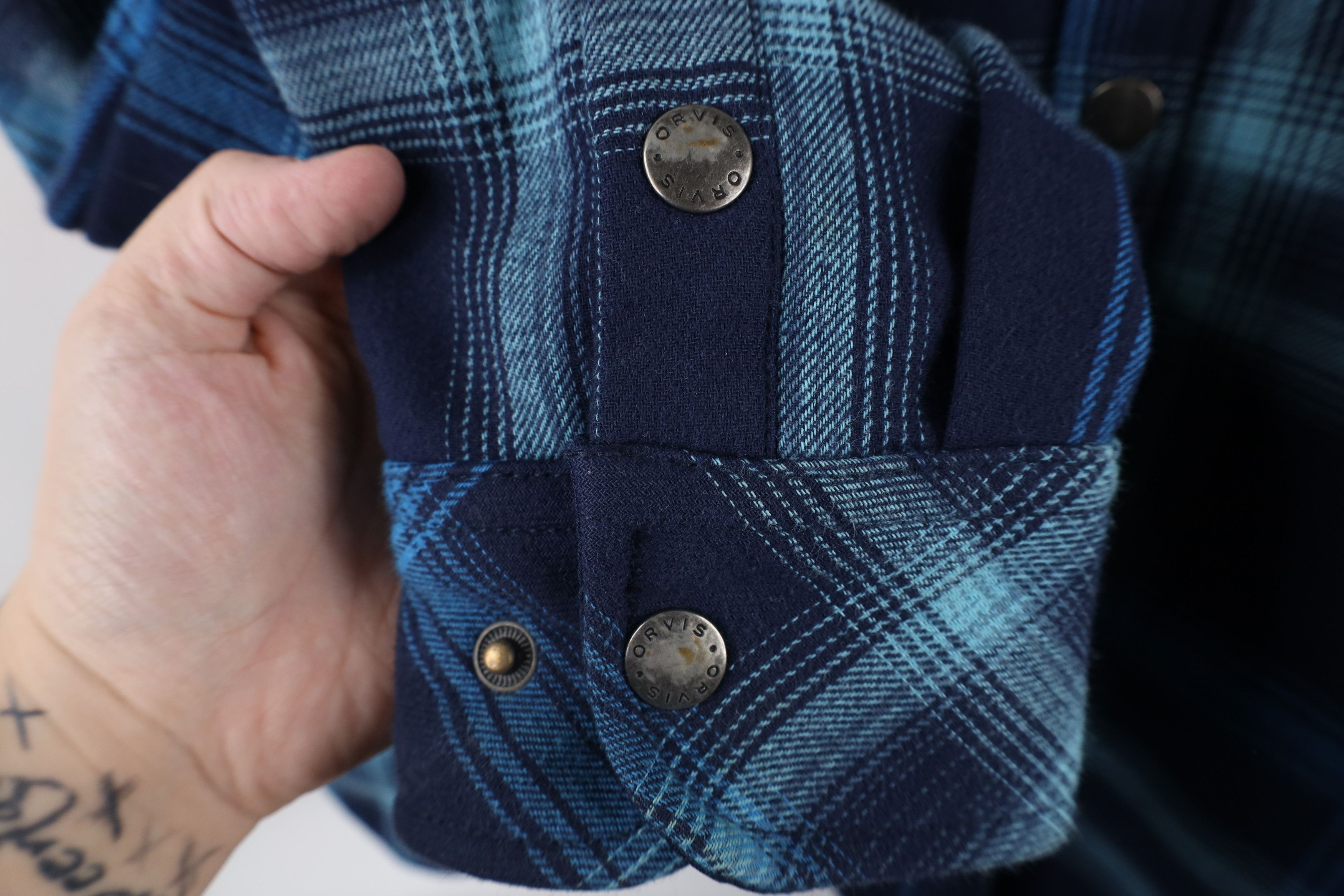 Orvis × Vintage Orvis Fleece Lined Pinnacle Flannel Button Shirt Jacket Size XL / US 12-14 / IT 48-50 - 5 Thumbnail
