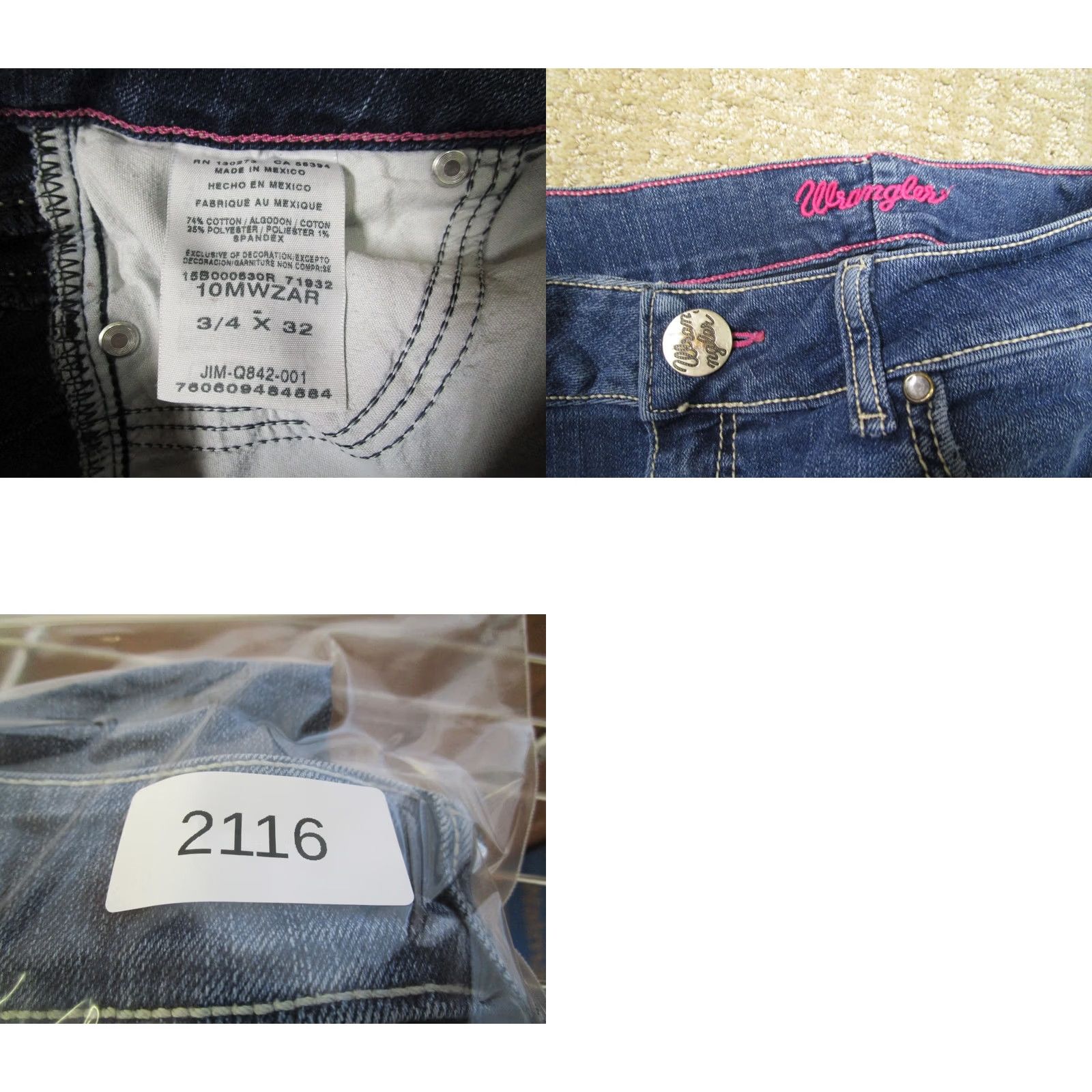 Wrangler Wrangler Jeans Women 4 Blue Mid Rise Bootcut Dark Wash Stretch Denim Pants Size 27" / US 4 / IT 40 - 8 Thumbnail