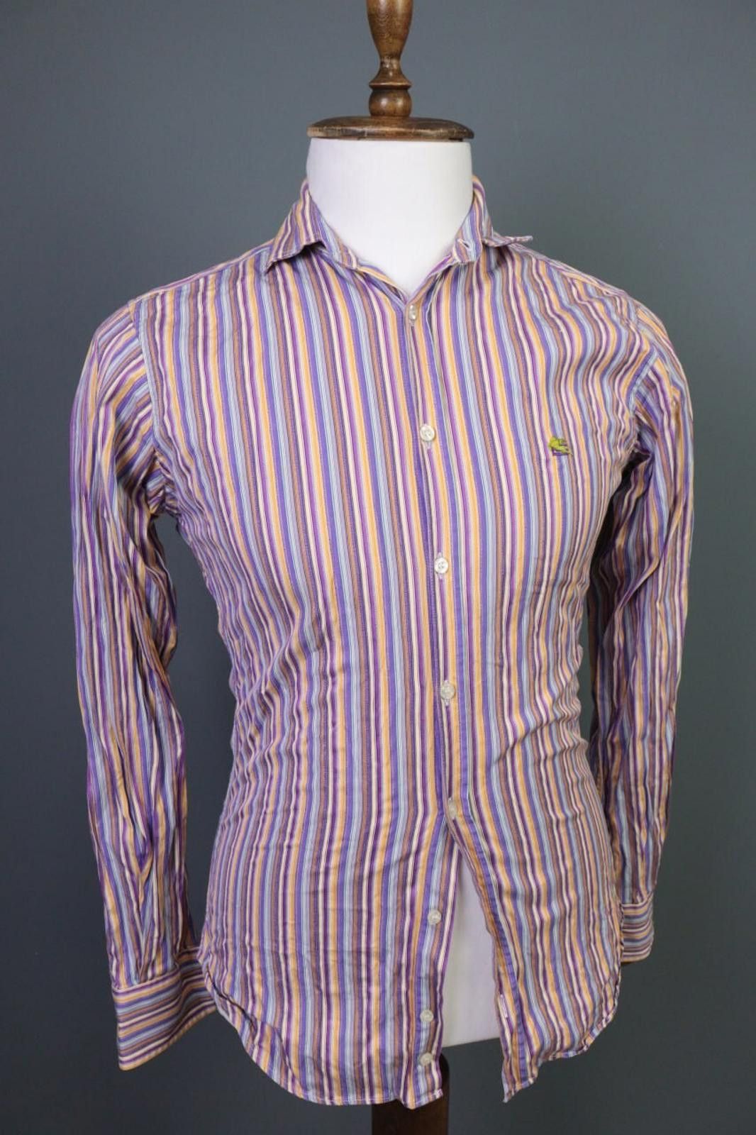 Etro Etro Multicolor Stripe Long Sleeve Button Down Shirt Size 39 Size US M / EU 48-50 / 2 - 7 Thumbnail