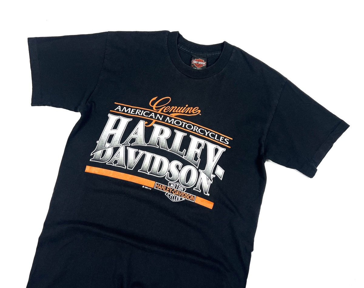 Band Tees × Harley Davidson × Vintage Vintage 1995 Harley Davidson USA Black Cotton Moto T Shirt Size US M / EU 48-50 / 2 - 4 Thumbnail