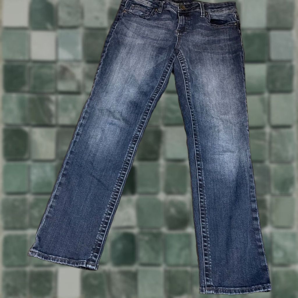 Vintage KUT from the Kloth Jeans Women's Size 6 Blue Denim Straight Pockets Stretch Regular Dark Wash Size 28" / US 6 / IT 42 - 1 Thumbnail