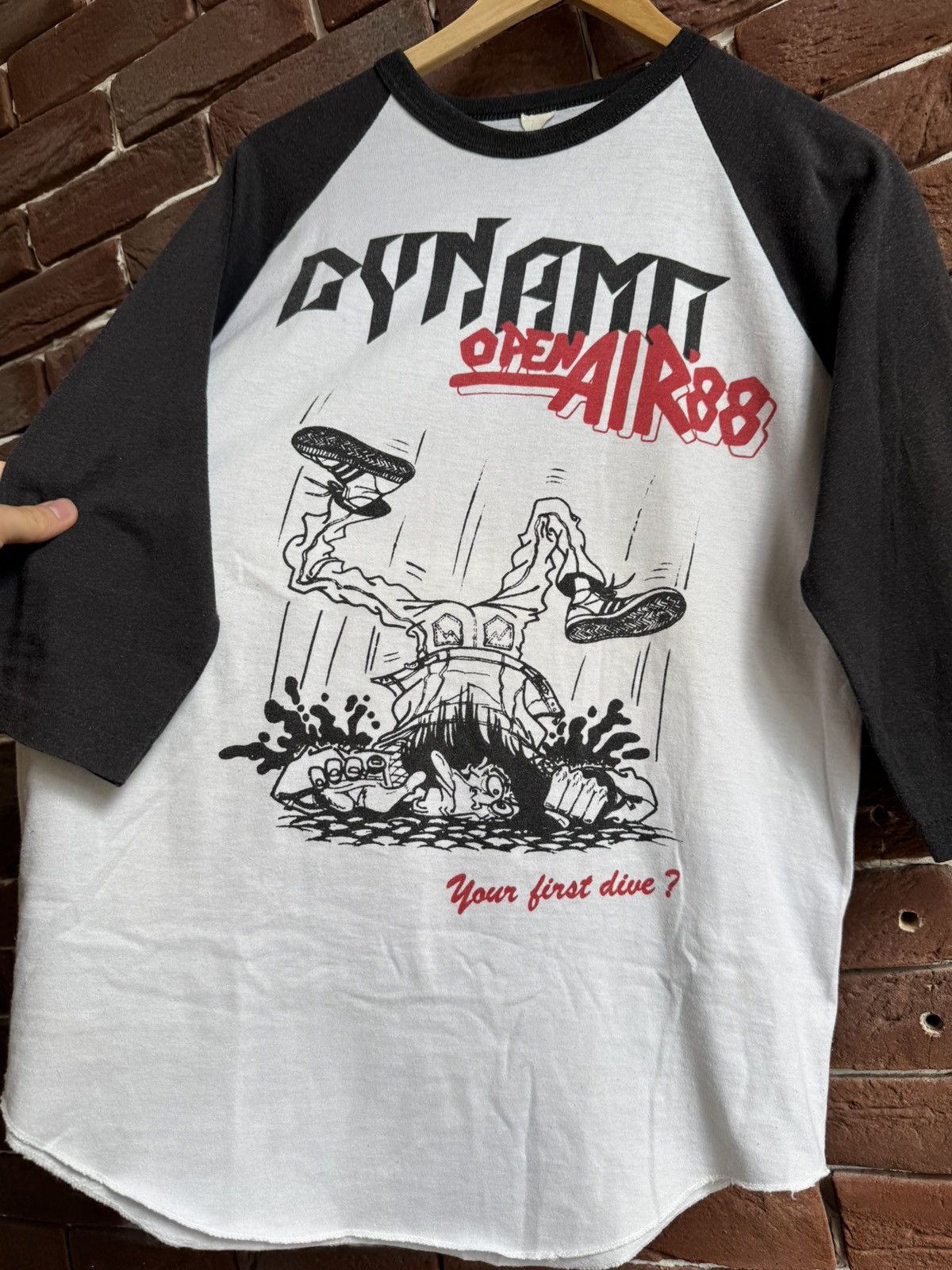 Band Tees 1988 Vintage Dynamo Open Air Festival Raglan Tee Band Grail Size US L / EU 52-54 / 3 - 6 Thumbnail