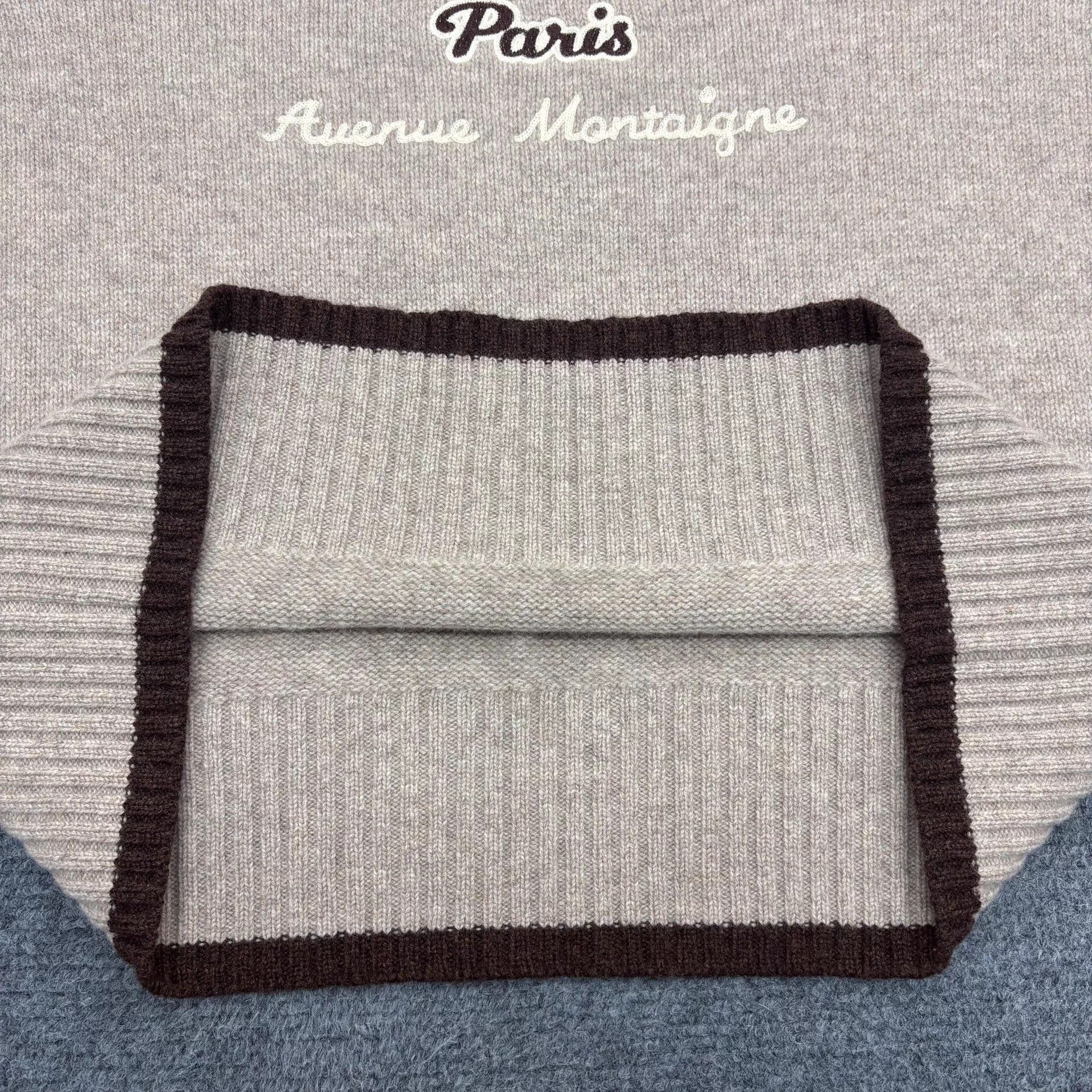Dior Dior Atelier Gray Embroidered Logo Wool Sweater XL Size US XL / EU 56 / 4 - 5 Thumbnail