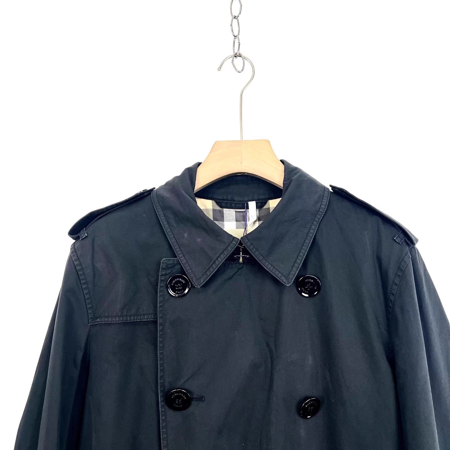 Burberry Burberry Black Lapel Double-Breasted Trench Coat k12 Size US M / EU 48-50 / 2 - 3 Thumbnail