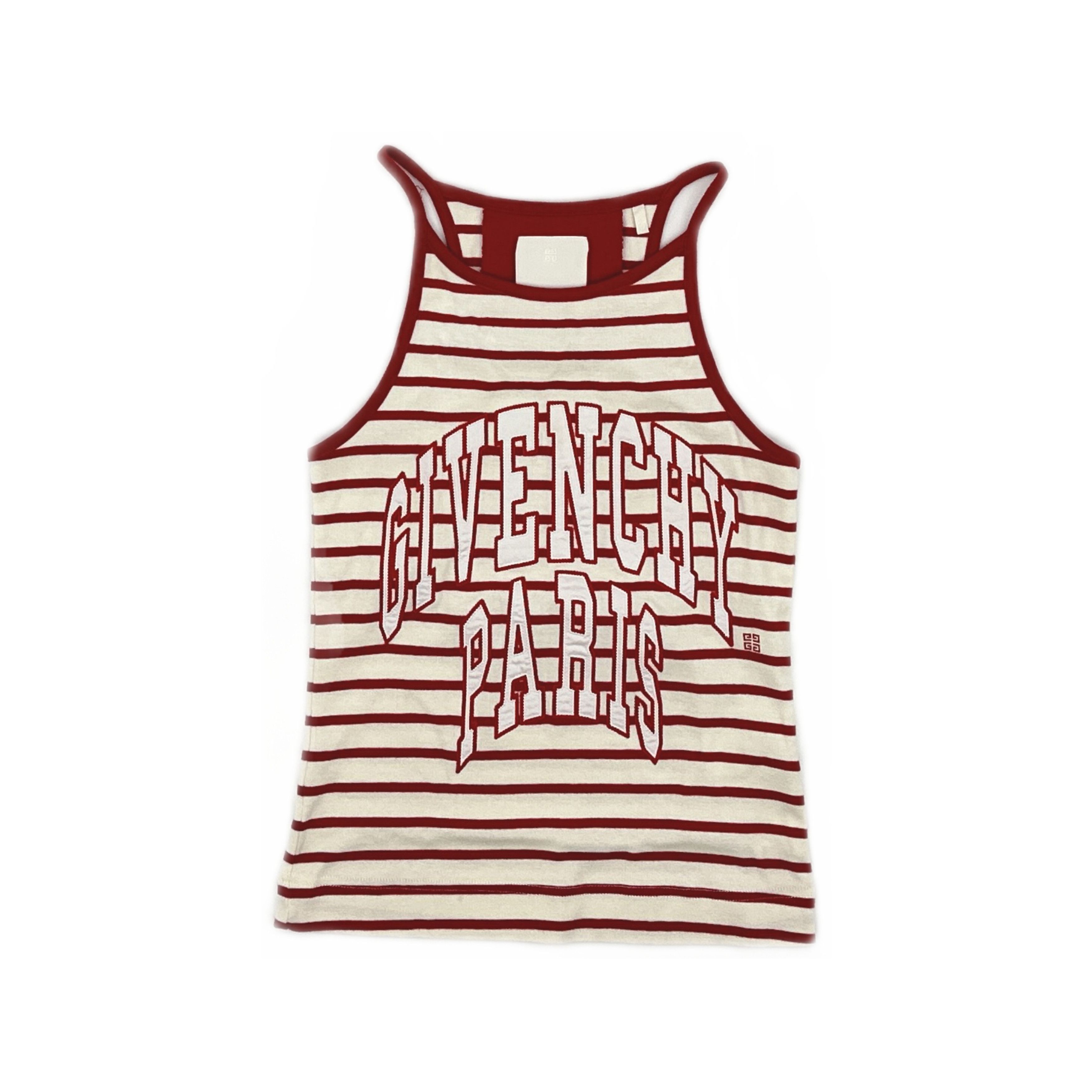 Givenchy Givenchy Striped Logo Tank Top Size XS Size XS / US 0-2 / IT 36-38 - 1 Thumbnail