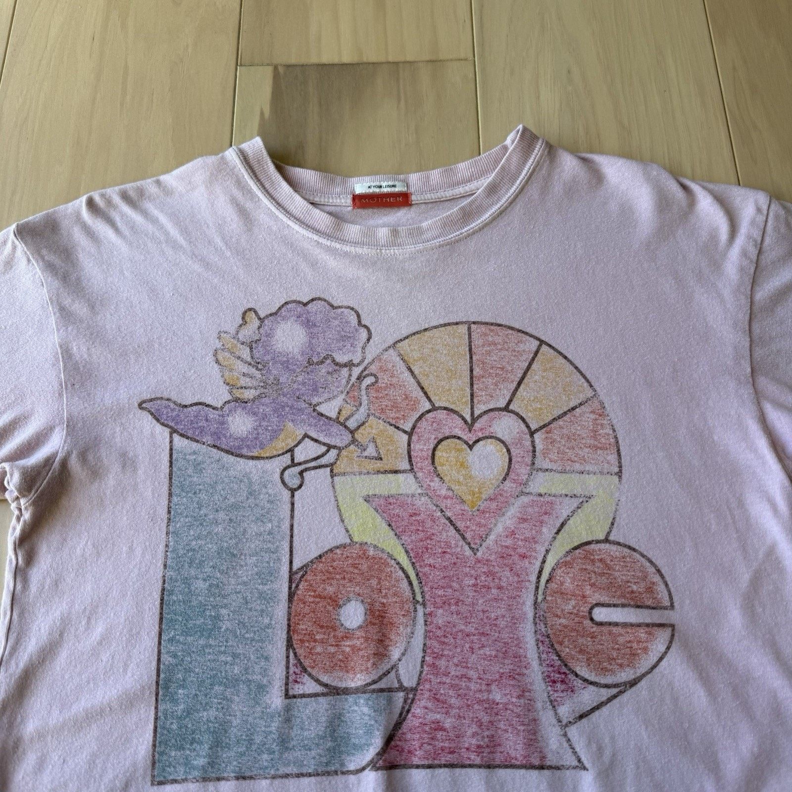 MOTHER Mother Jeans Love Cupid Shirt Women's Small Pink Cropped Size S / US 4 / IT 40 - 3 Thumbnail