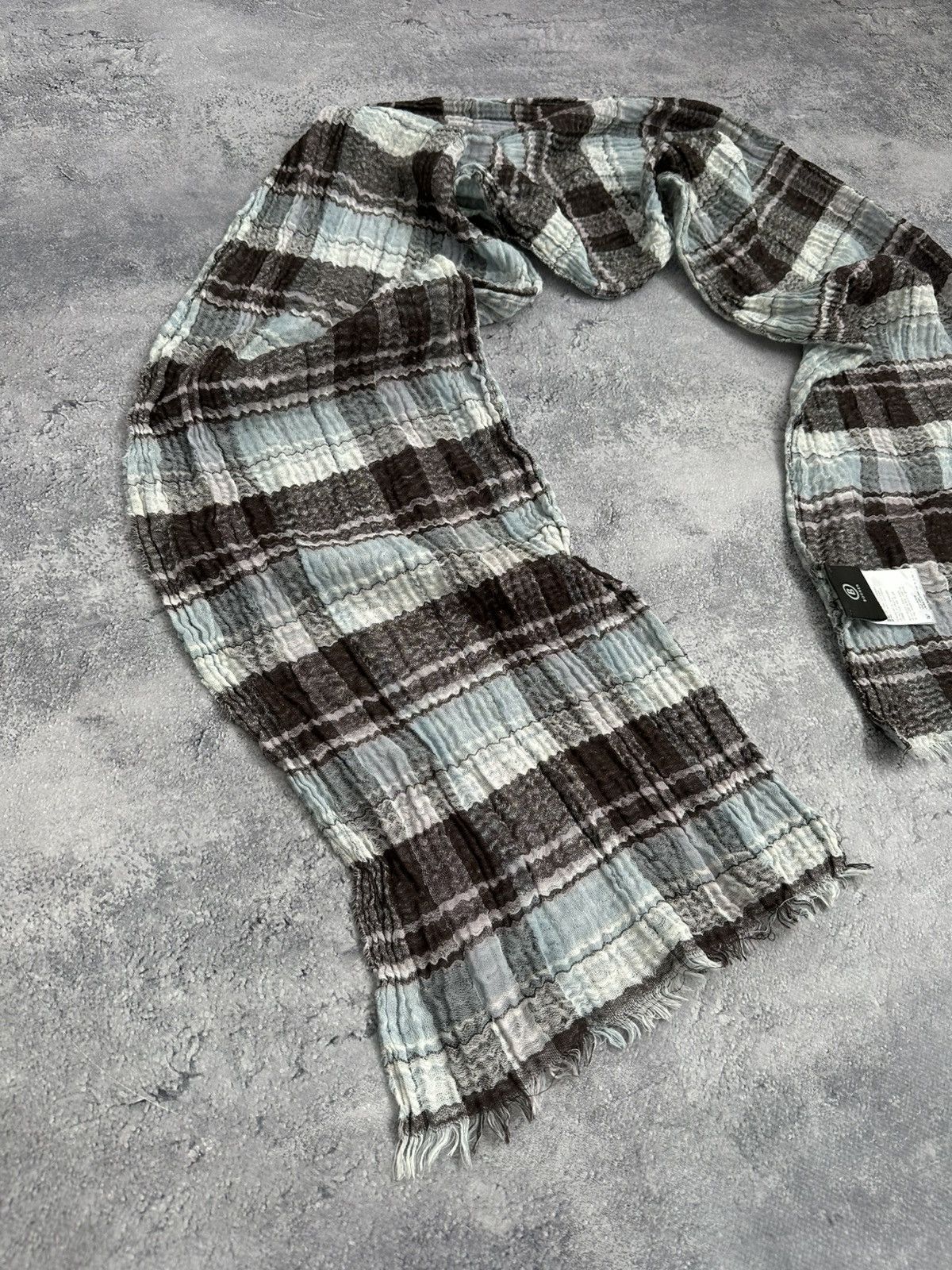 Bogner Bogner Checkered Scarf Muffler Neckwear Luxury Made in Italy Size ONE SIZE - 3 Thumbnail