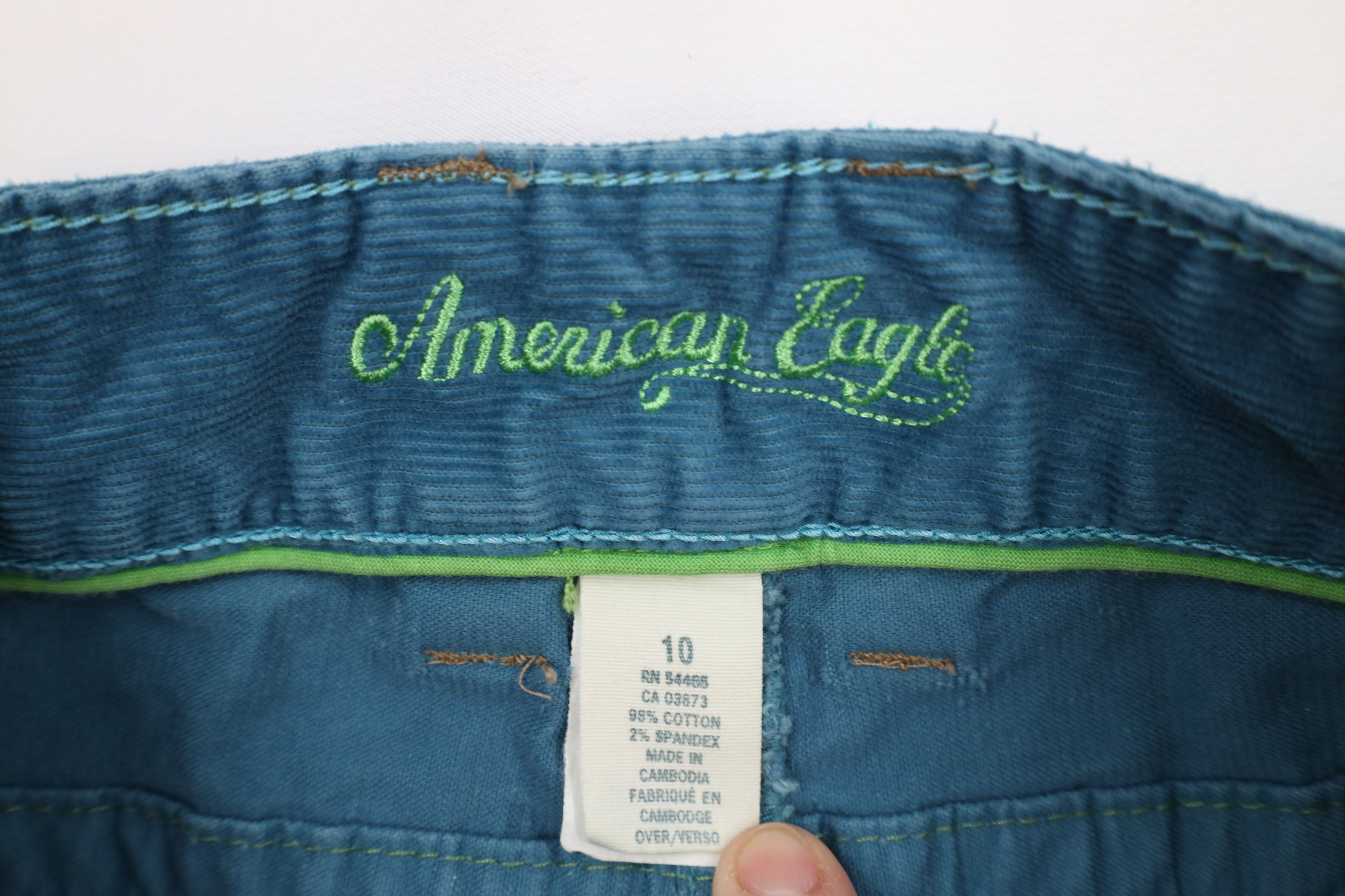 American Eagle Outfitters × Vintage Vintage 90s Y2K American Eagle Flared Corduroy Pants Size 32" / US 10 / IT 46 - 7 Thumbnail