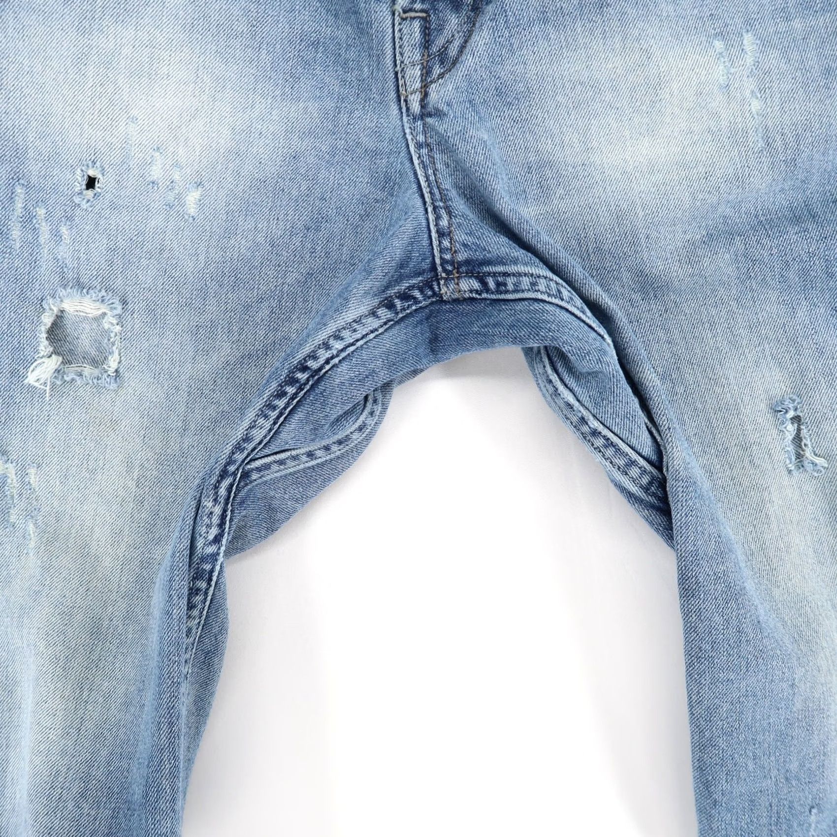 Allsaints AllSaints Mens Savage Fuse Jean Shorts 30 Blue Button Fly Distressed Denim Size US 30 / EU 46 - 4 Thumbnail