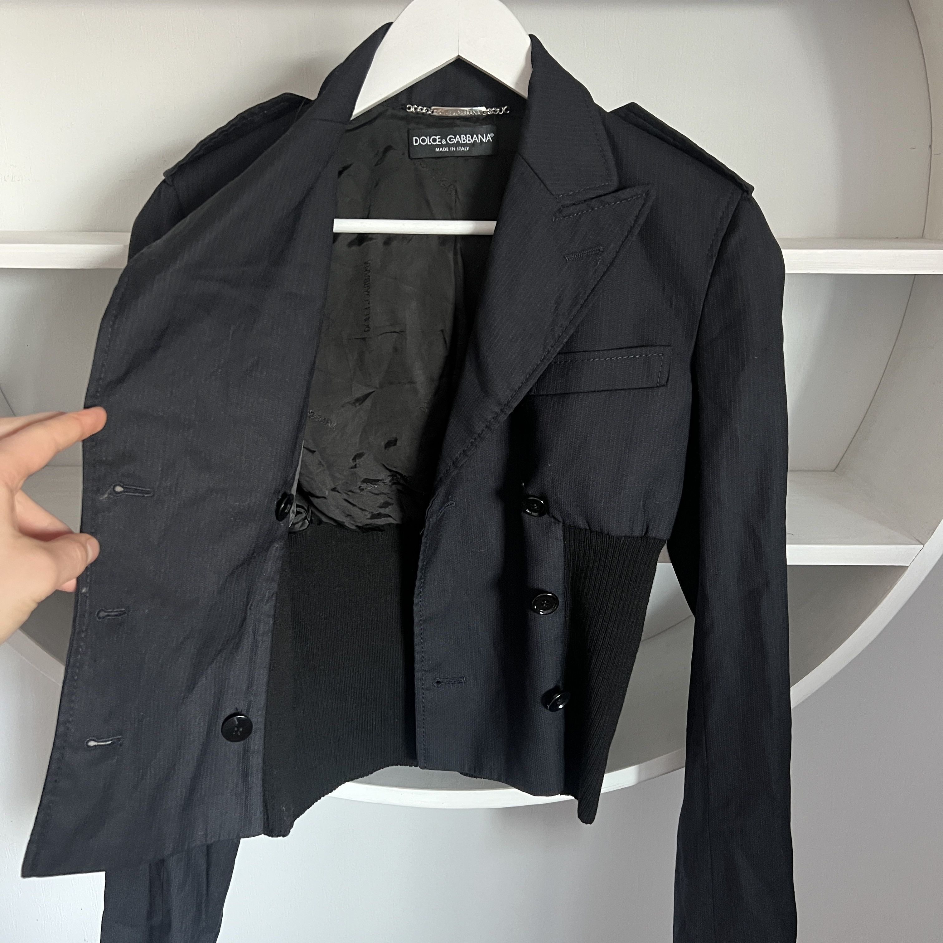 Dolce & Gabbana Women's DOLCE GABBANA Back Wool Blazer Jacket Size XS / US 0-2 / IT 36-38 - 4 Thumbnail