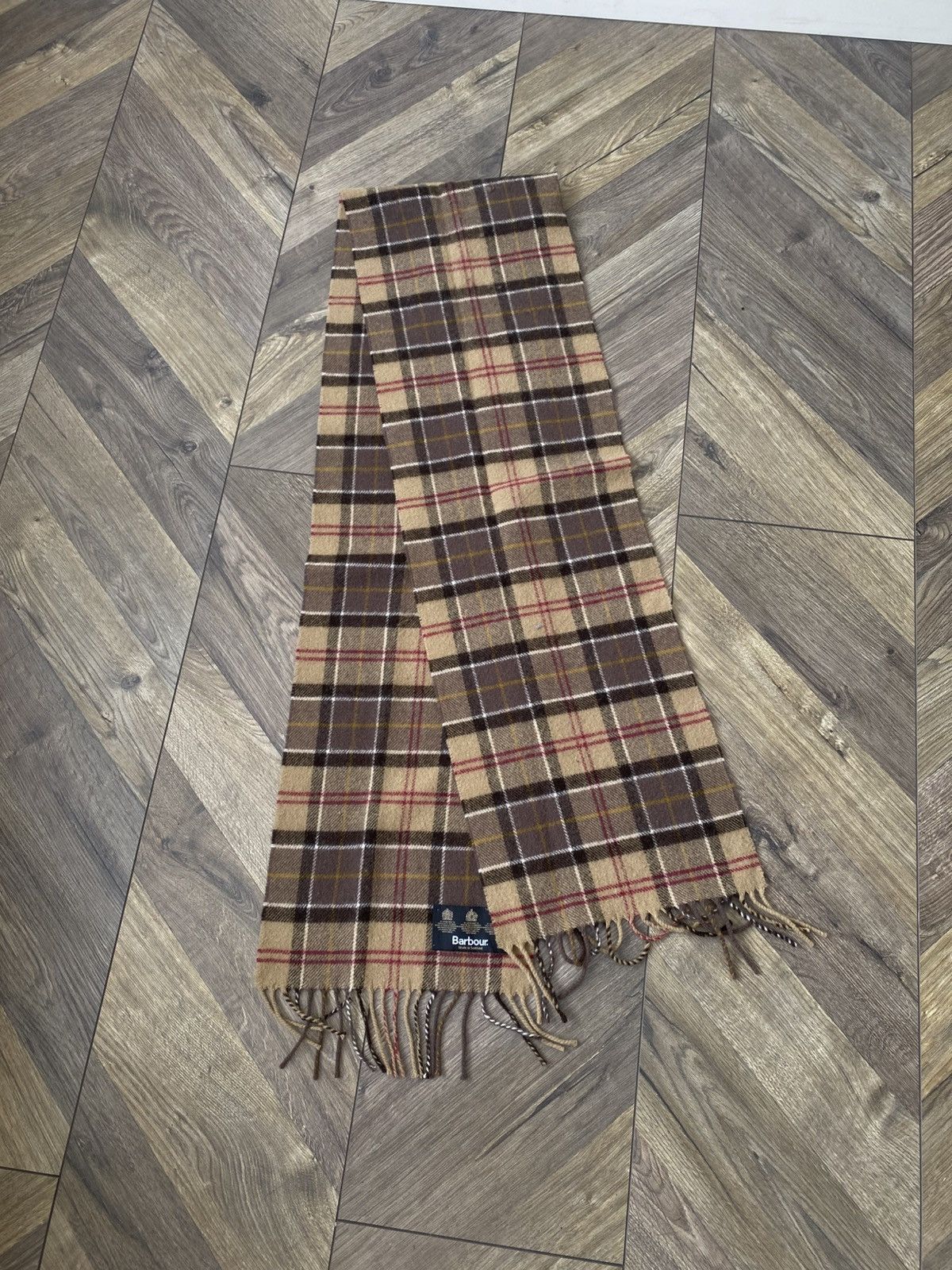 Barbour Vintage Barbour nova check wool scarf Size ONE SIZE - 1 Thumbnail