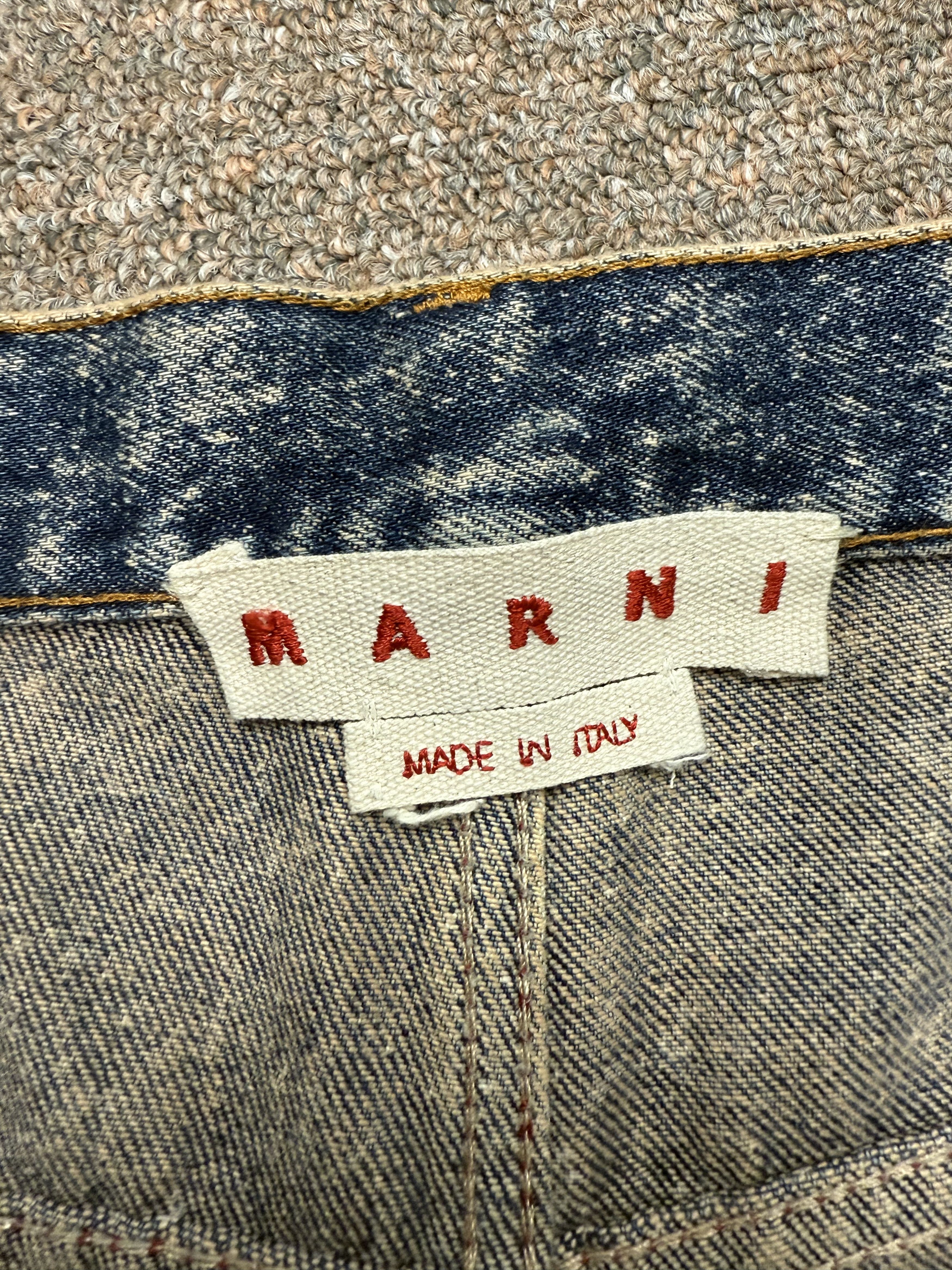 Marni Marni Marble Acid Wash Wide Leg Jeans Size US 31 - 4 Thumbnail