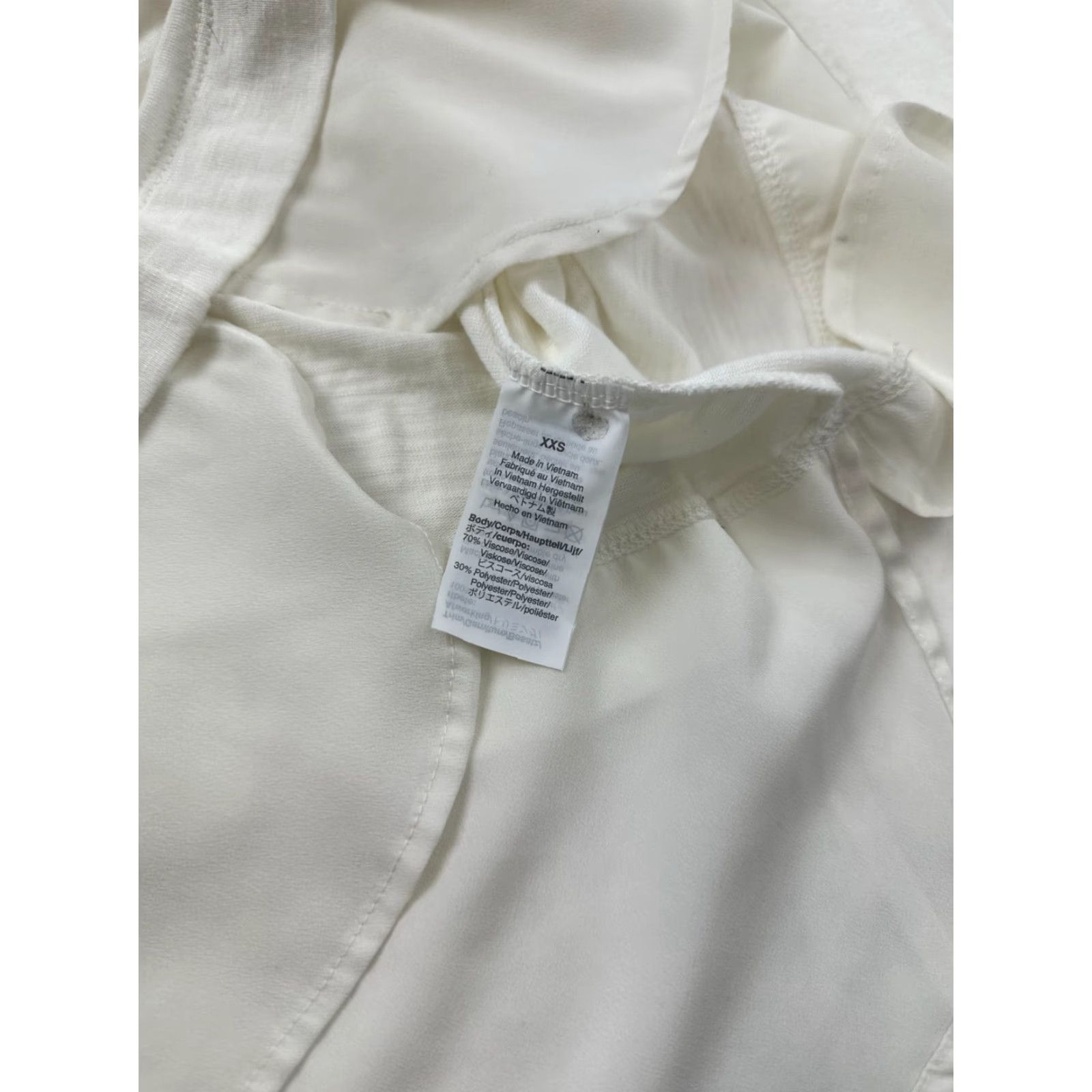 J.Crew J.Crew Top Womens 2XS Ivory Long Sleeve Blouse Silky Viscose Hem Casual Pullover Round Neck Merch Mercantile Womens 2XS Ivory Blouse Size XXS / US 00 / IT 34 - 5 Thumbnail