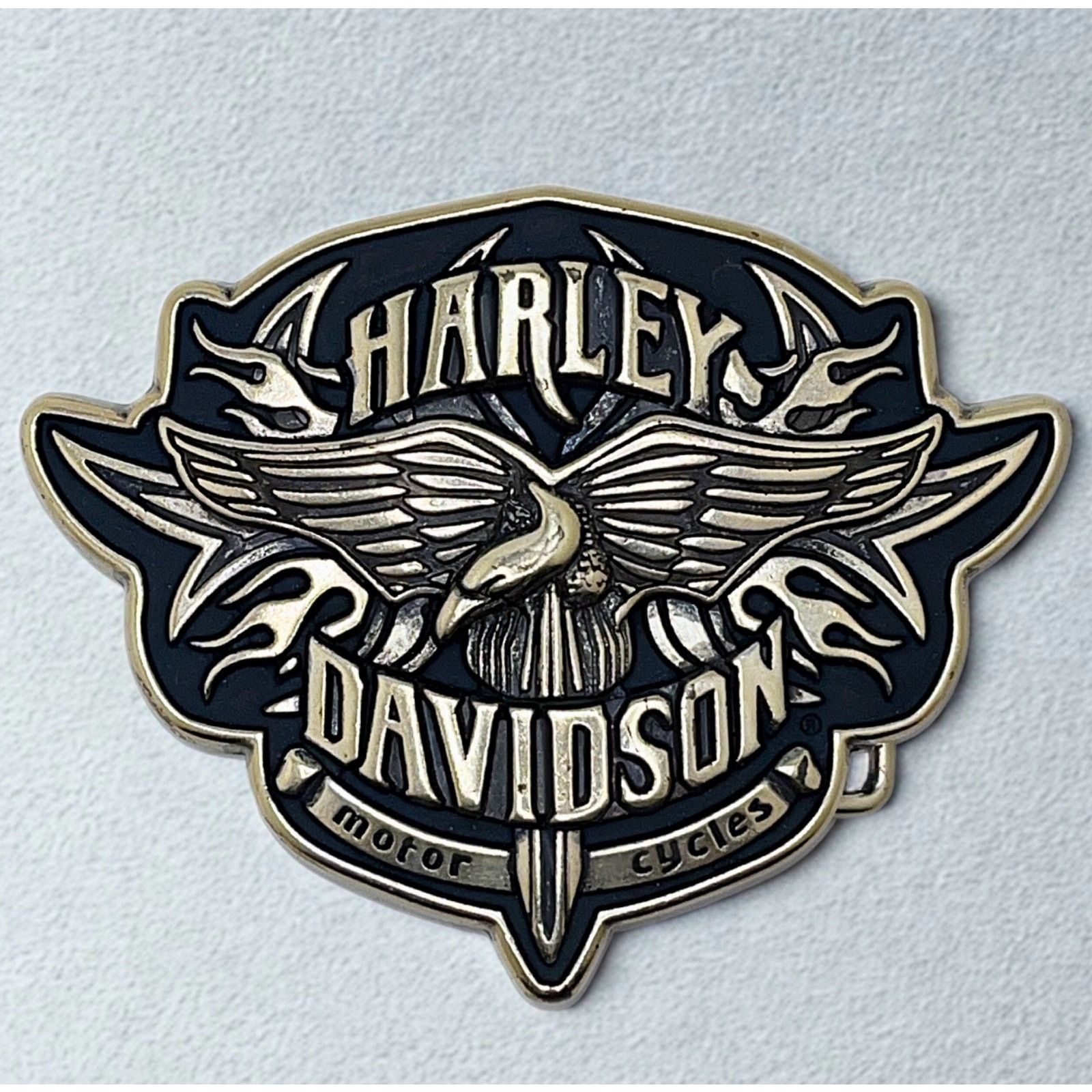 Harley Davidson Harley Davidson Eagle Flame Belt Buckle Chrome Vintage 2005 Size ONE SIZE - 2 Thumbnail
