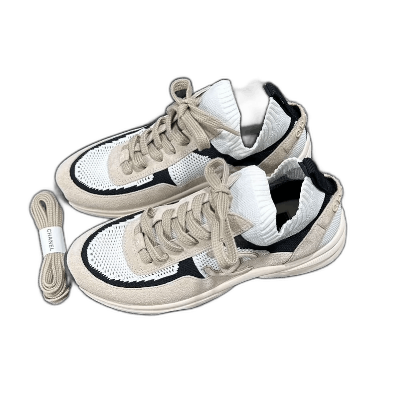Chanel Chanel Double C Sport Sneakers in Beige Size US 8.5 / EU 41-42 - 1 Thumbnail
