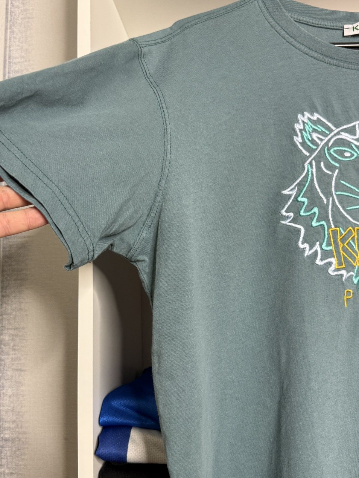 Kenzo Kenzo Big Logo Turquoise Tee size L Size US L / EU 52-54 / 3 - 5 Thumbnail