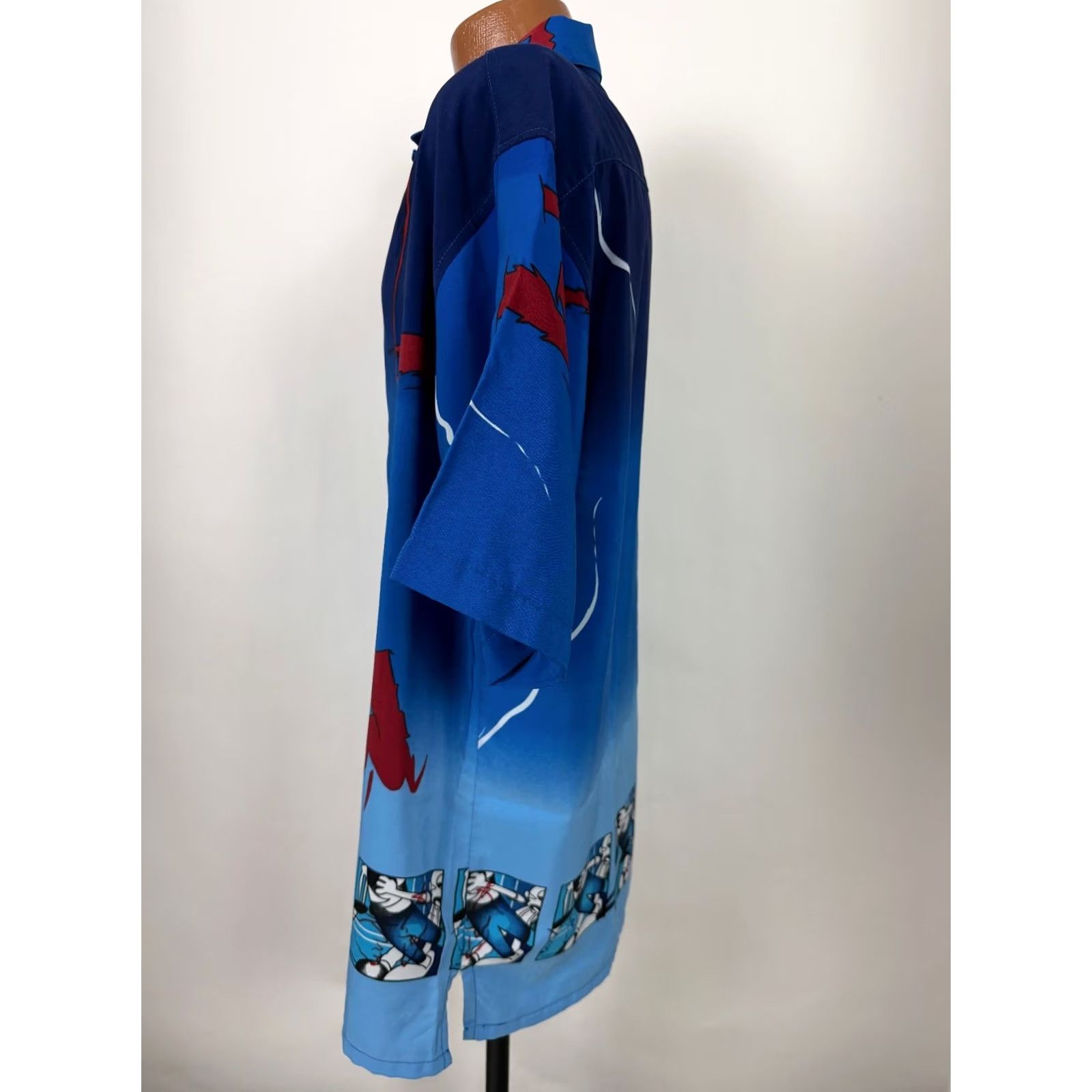 Vintage VINTAGE 90s Box Office Shirt Men Large Blue Polyester Microfiber Comic Panel Outdoors Size US L / EU 52-54 / 3 - 6 Thumbnail