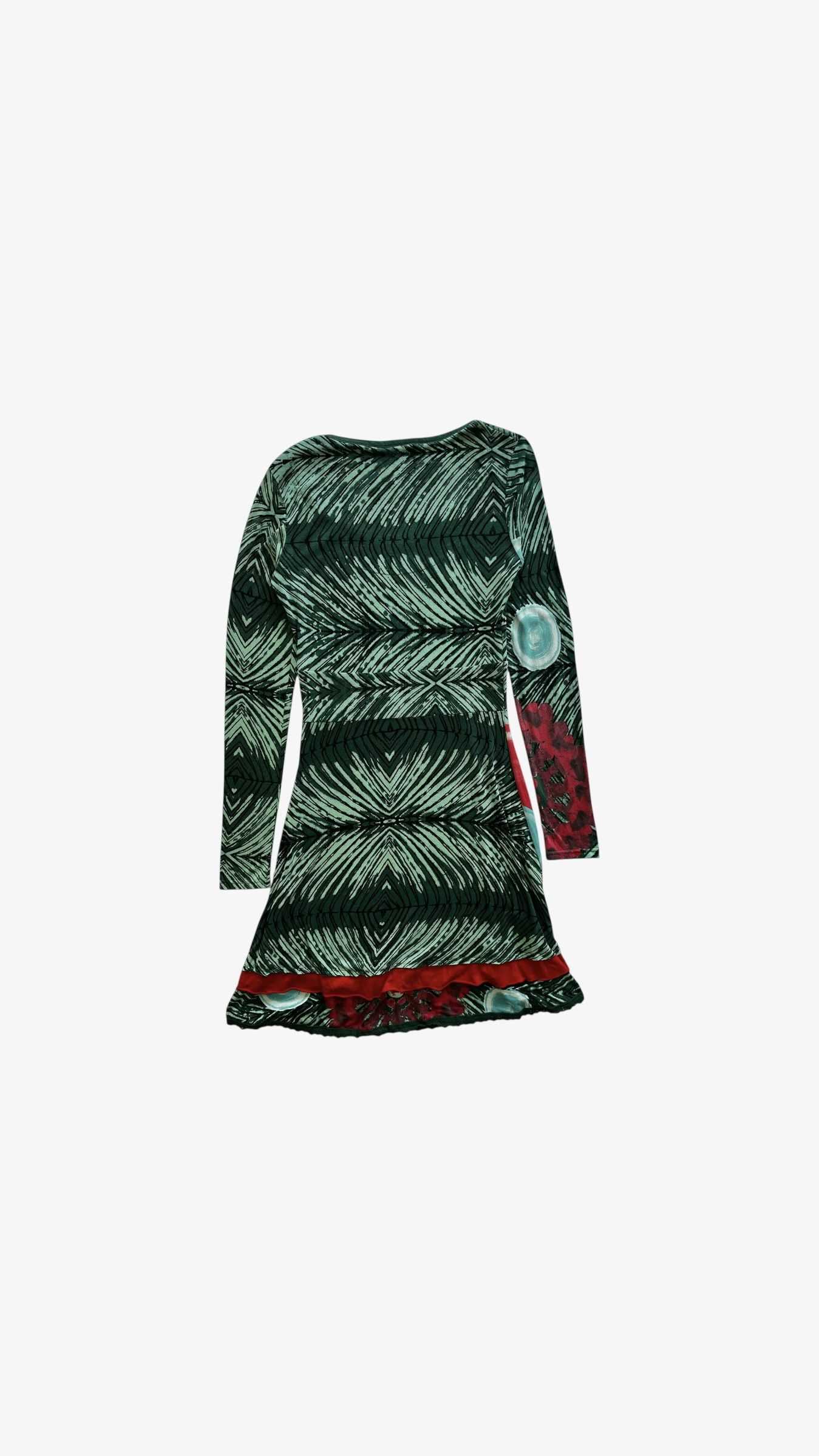 Desigual Vintage Y2K Women's Desigual Peacock & Floral Print Dress Size S / US 4 / IT 40 - 3 Thumbnail