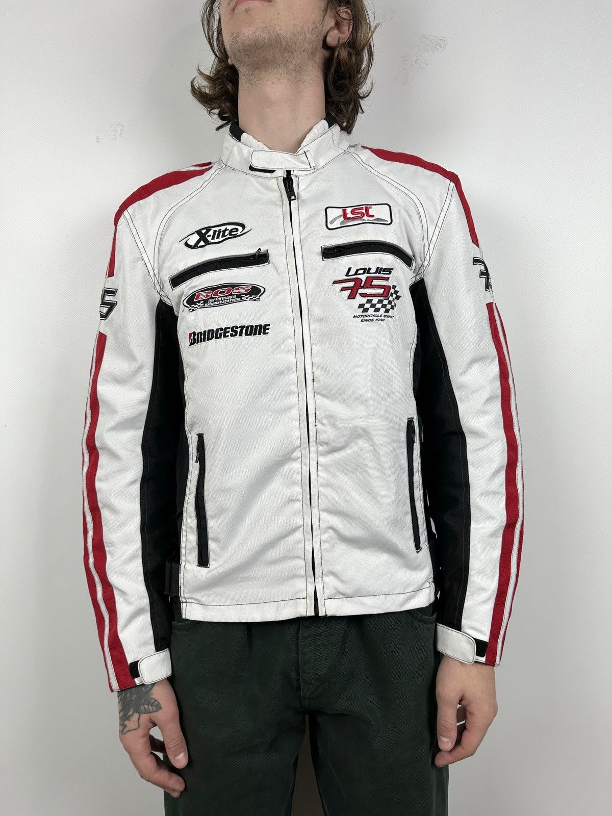 Vintage Vintage Bridgestone Louis 75 Motorcycle Racing Jacket Size US L / EU 52-54 / 3 - 2 Thumbnail