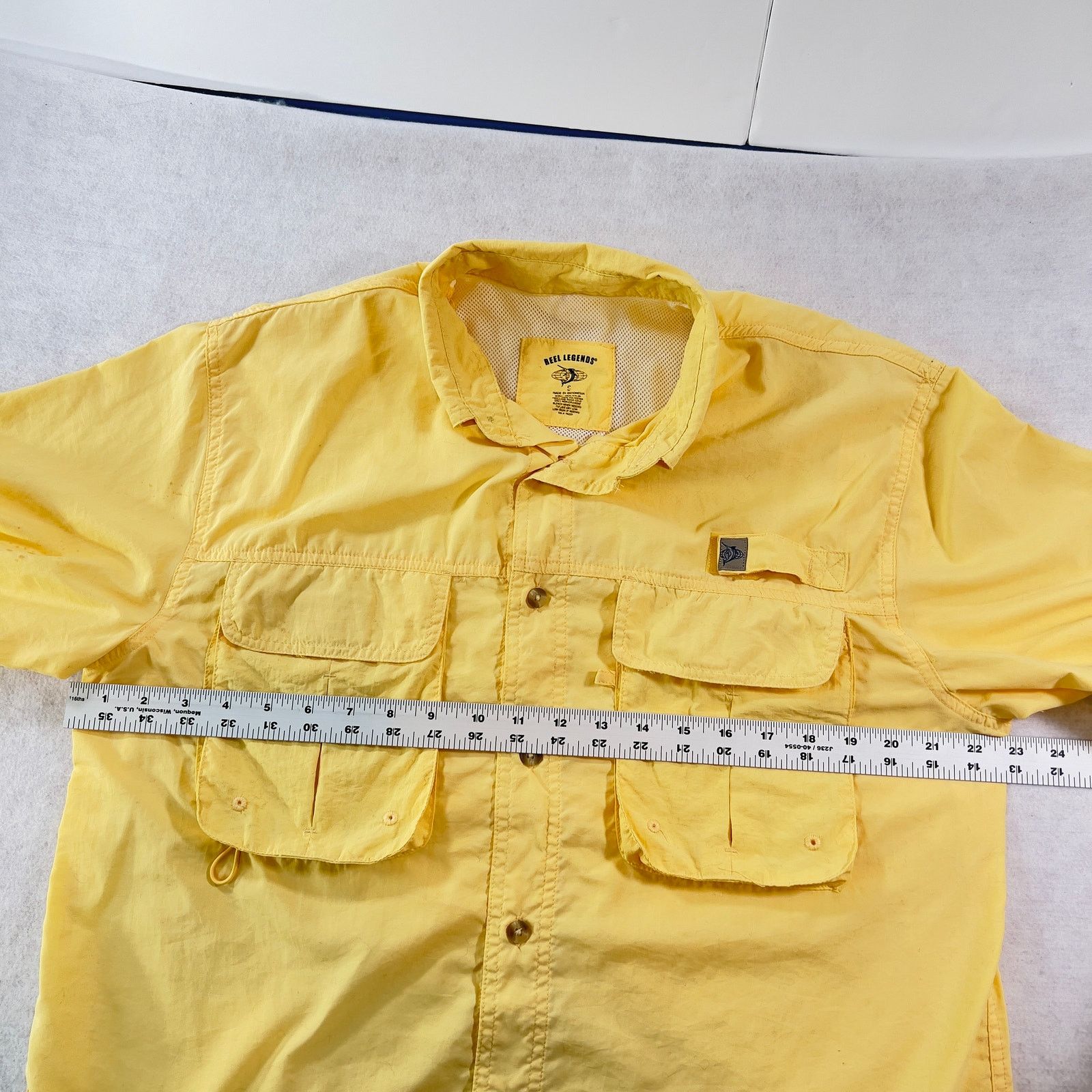 Reel Legends Fishing Shirt Reel Legends Men's S Vented Mesh Back Pockets Size US S / EU 44-46 / 1 - 9 Thumbnail