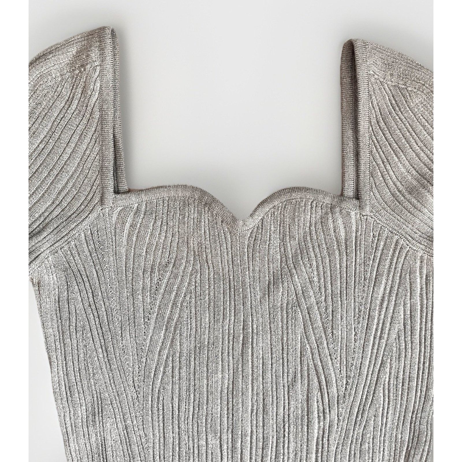 Banana Republic NWOT Banana Republic Sweater Dress Silver Sparkle Size XS Size XS / US 0-2 / IT 36-38 - 9 Thumbnail