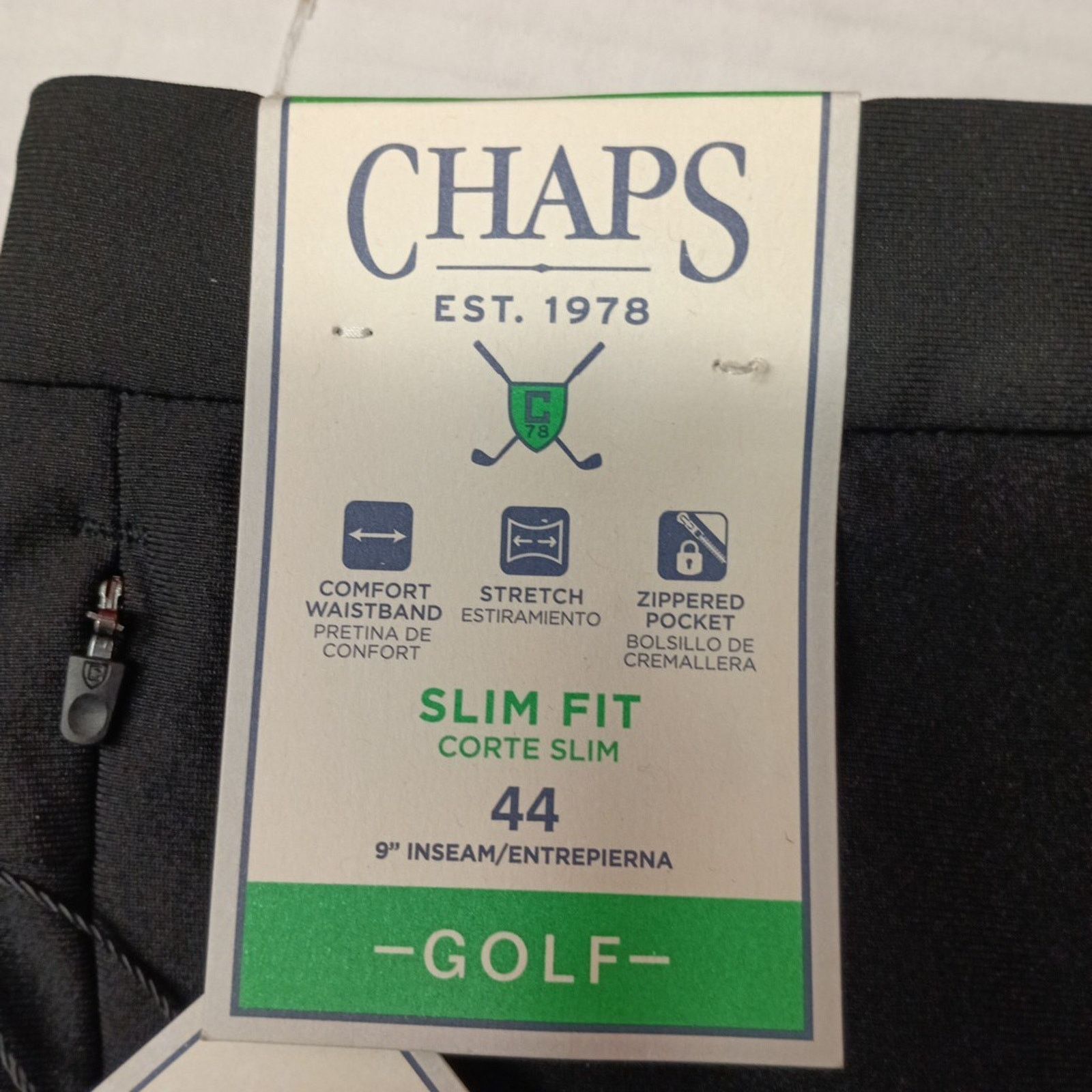 Chaps Chaps Golf Shorts Men's 44 Black Slim Fit 9" Inseam Stretch Size US 44 / EU 60 - 2 Thumbnail