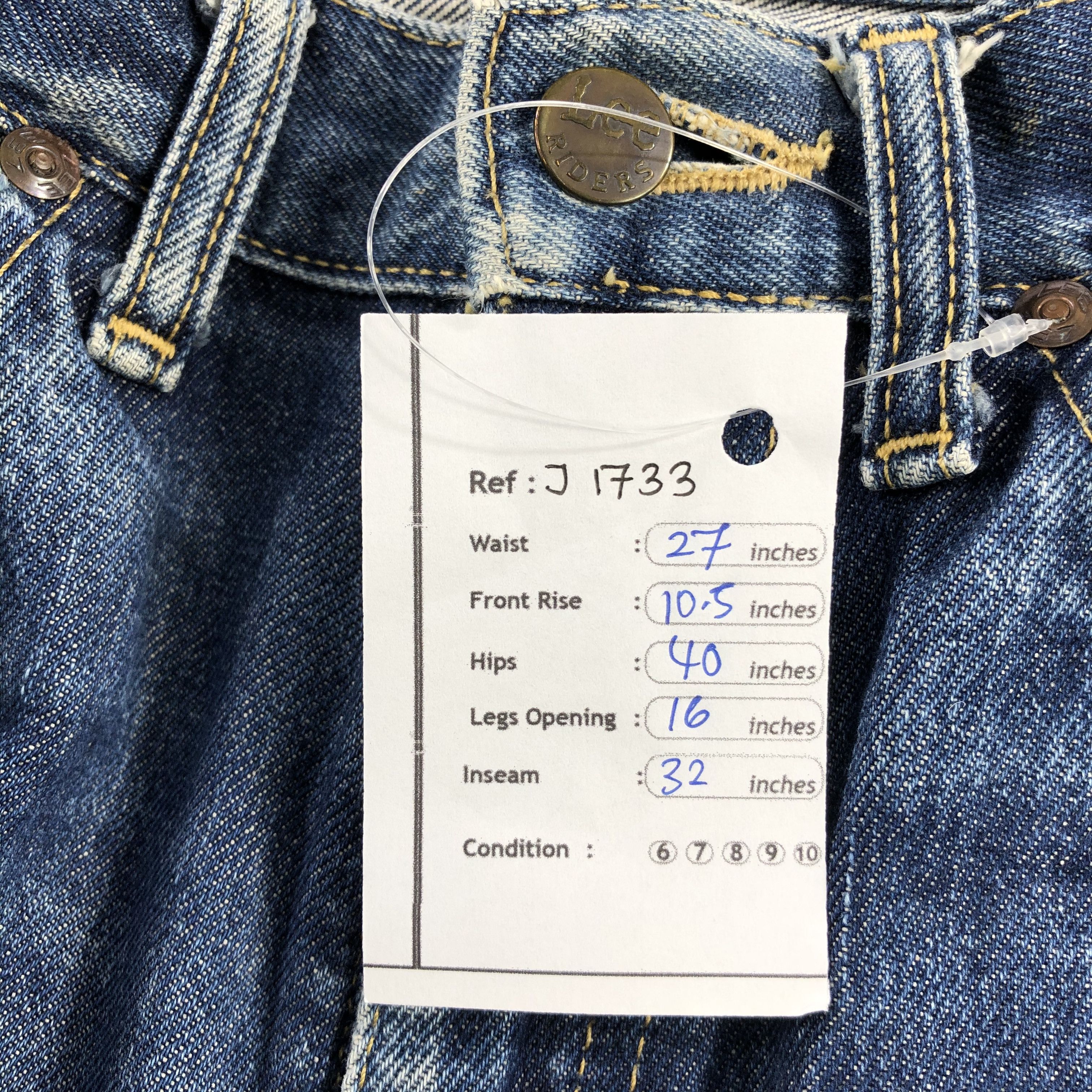 Lee Vintage Blue Wash Lee Jeans-J1733 Size US 27 - 14 Thumbnail