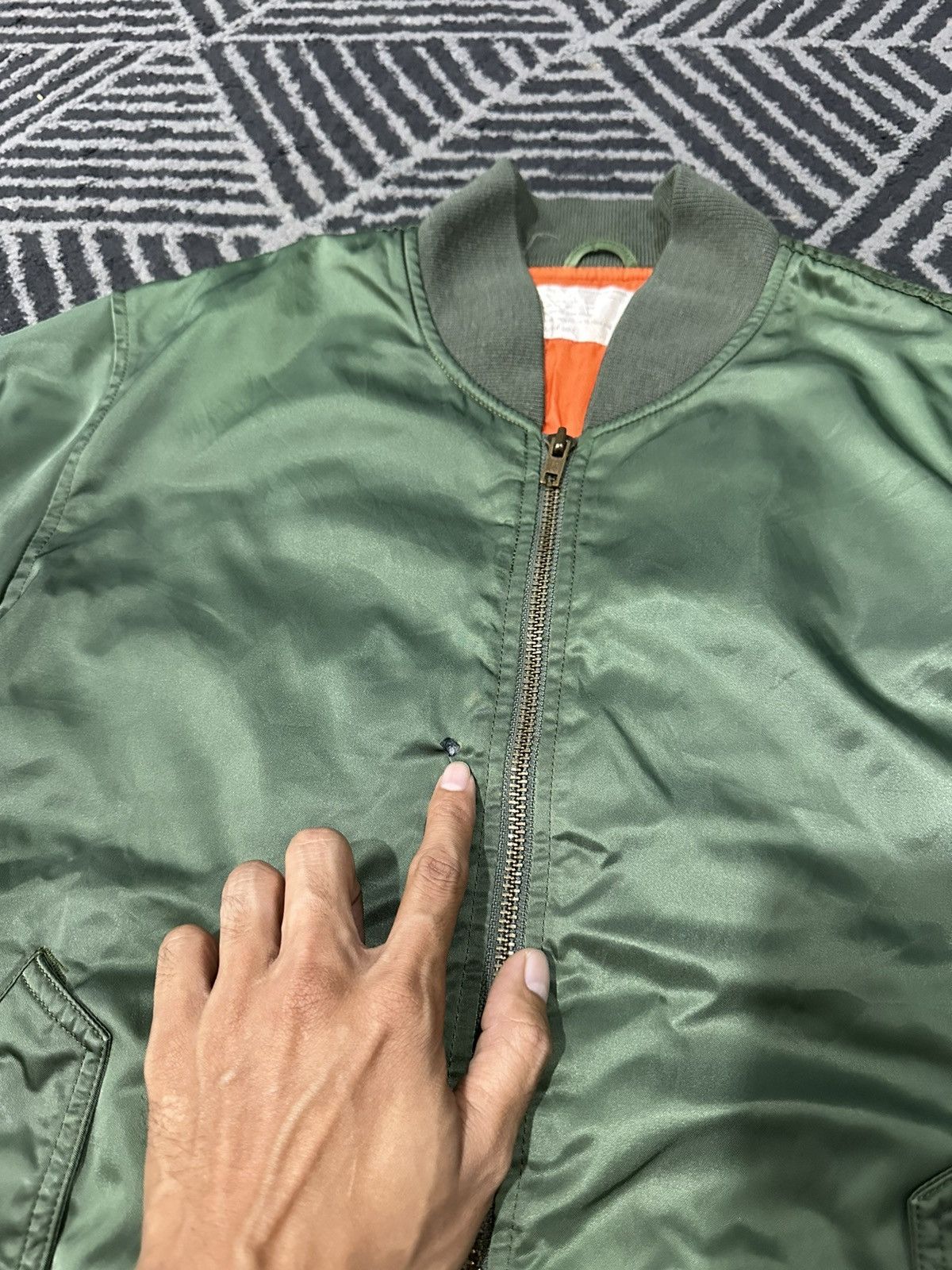 Vintage Vintage MA-1 Patches Zipper Bomber Jacket Size US L / EU 52-54 / 3 - 5 Thumbnail