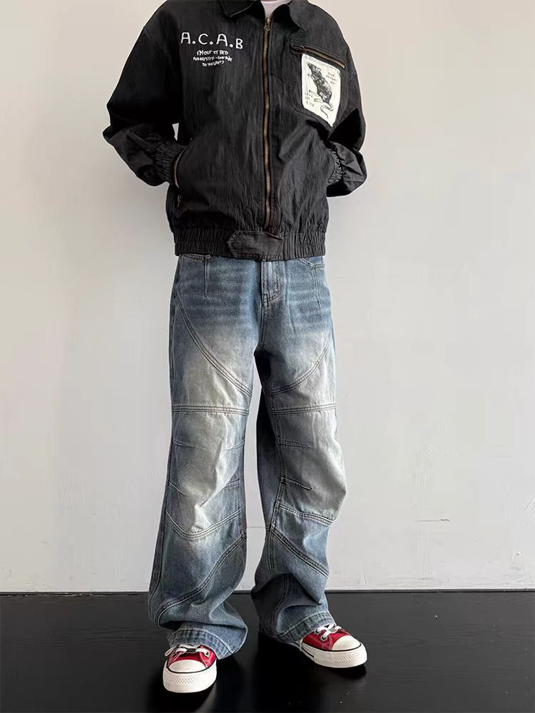Designer × Jean × Vintage Street Hip Hop Deconstructed Baggy Jeans Size US 34 / EU 50 - 1 Thumbnail