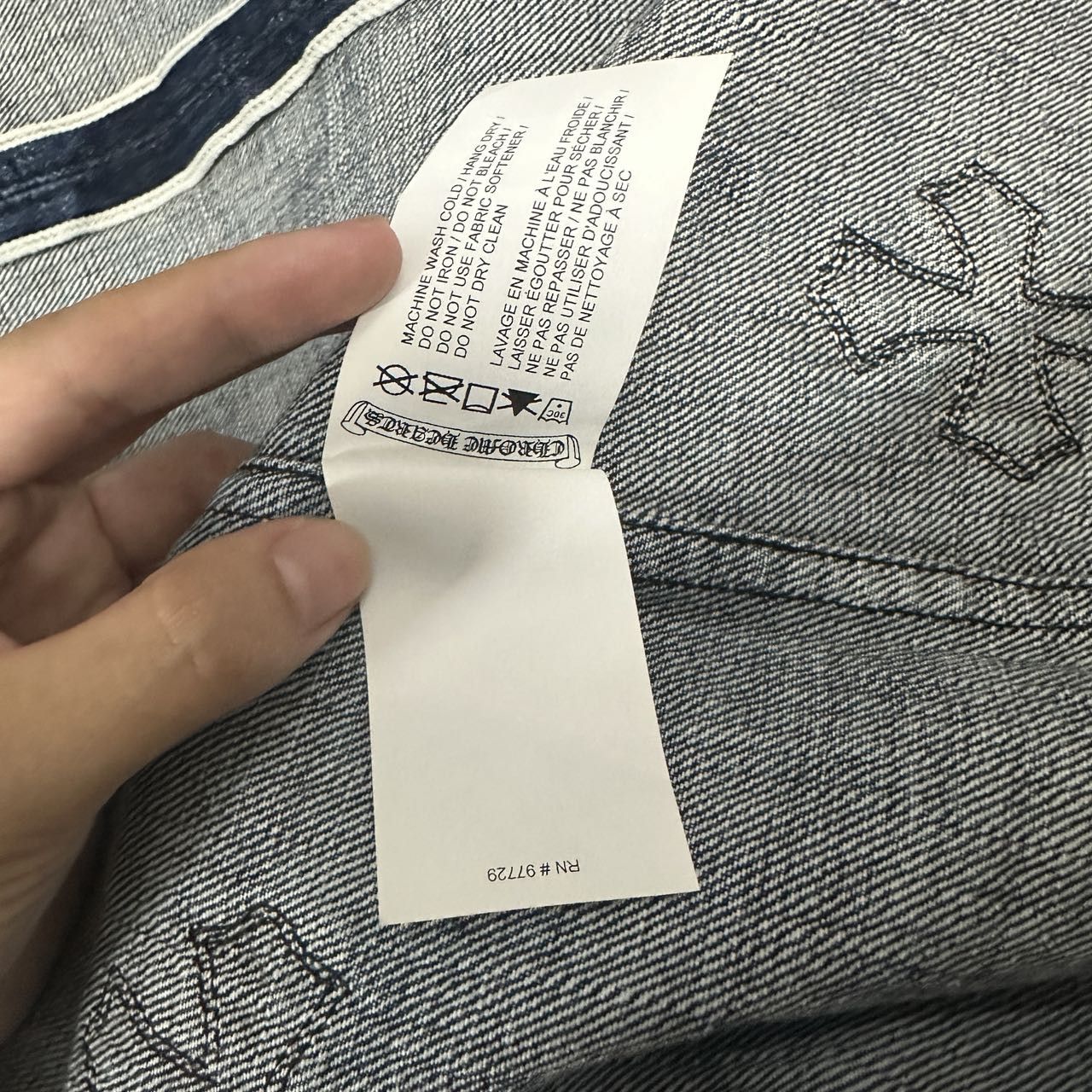 Chrome Hearts Chrome Hearts Cross Patch Denim Long Sleeve Shirt Size US XL / EU 56 / 4 - 7 Thumbnail