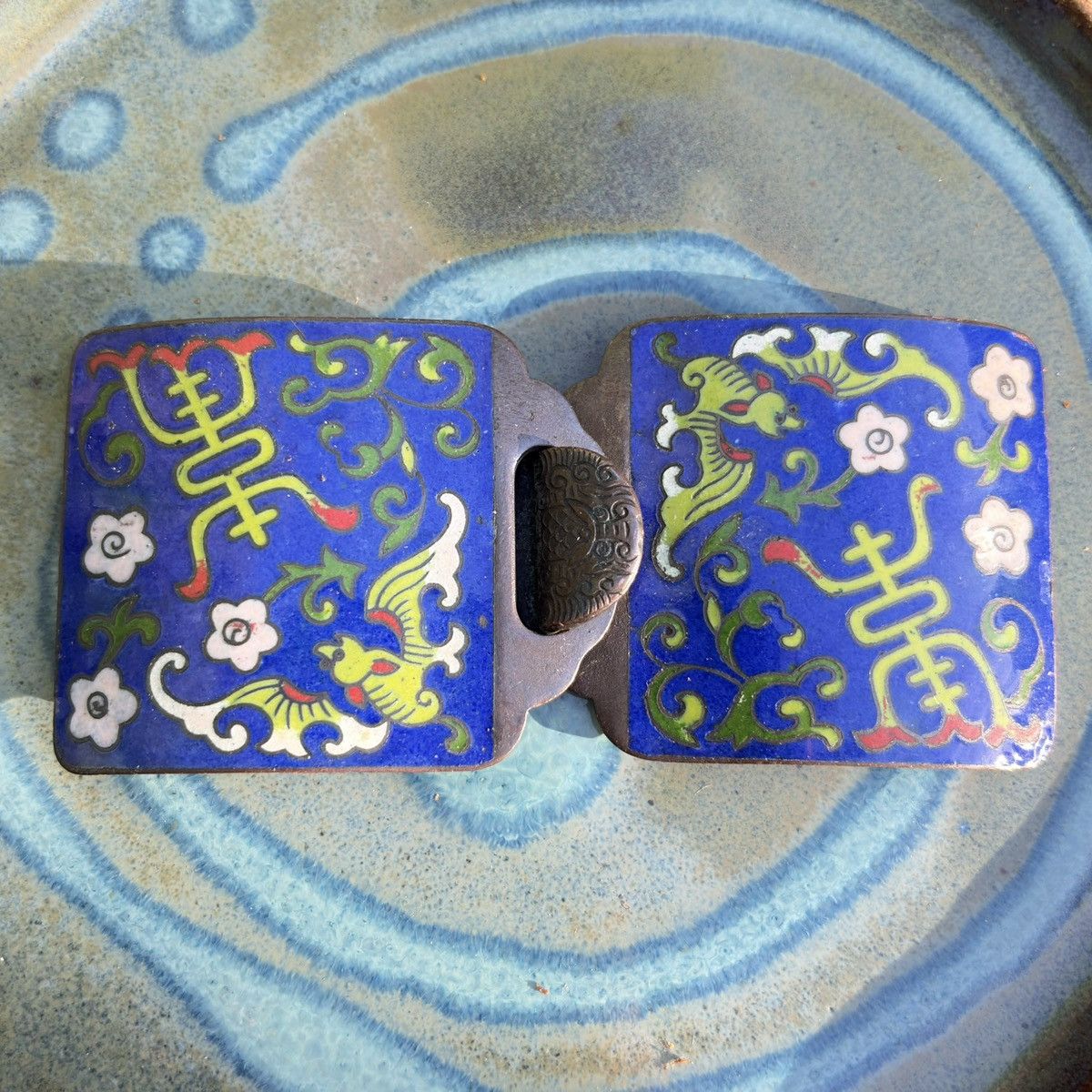 Other Antique Chinese Cloisonné Enameled Brass Belt Buckle Size ONE SIZE - 1 Preview