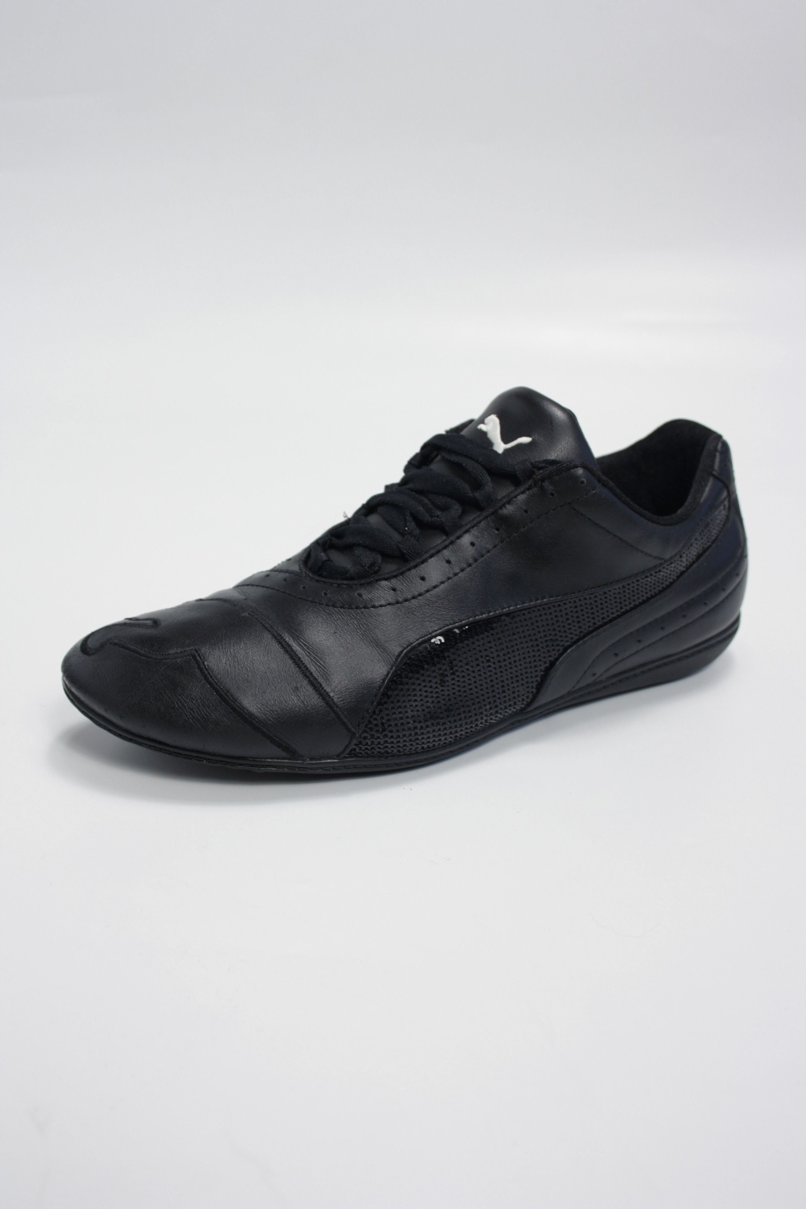 Japanese Brand Puma 2000s Vintage Glitter Strip Leather Sneaker Shoes Y2K Size US 7.5 / IT 37.5 - 3 Thumbnail