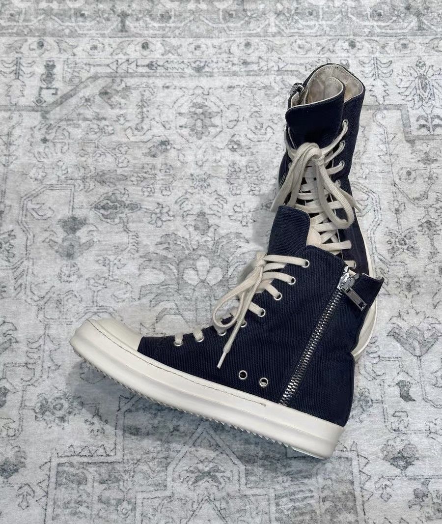 Rick Owens Drkshdw Rick Owens DRKSHDW canvas high-top classic Size US 8 / IT 38 - 5 Thumbnail