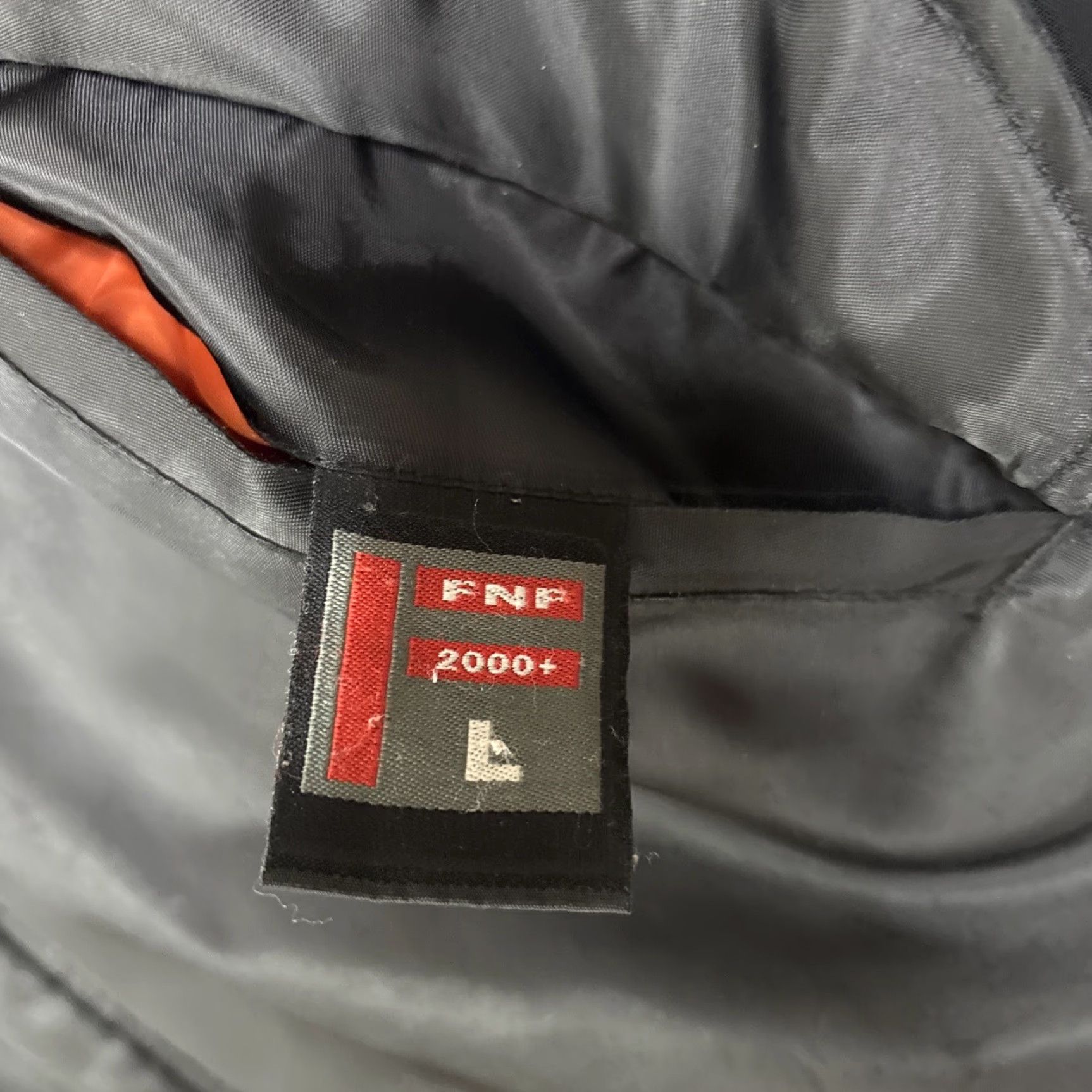 Vintage FNF 2000 Bomber Jacket Nylon Mens Large Black Orange Jacket Mens L Black Nylon FNF 2000 Bomber Jacket Size US L / EU 52-54 / 3 - 2 Thumbnail