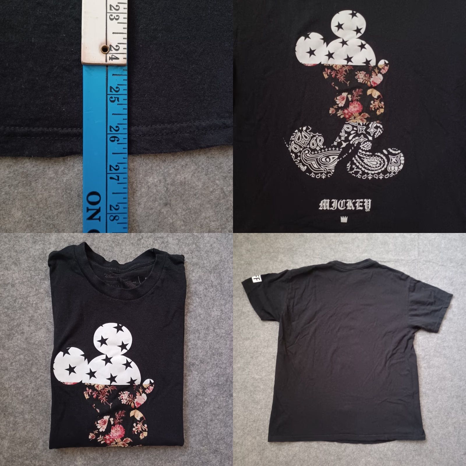 Disney Disney T Shirt Mens Large Black Mickey Mouse Neff Jumbo Logo Short Sleeve Size US L / EU 52-54 / 3 - 8 Thumbnail