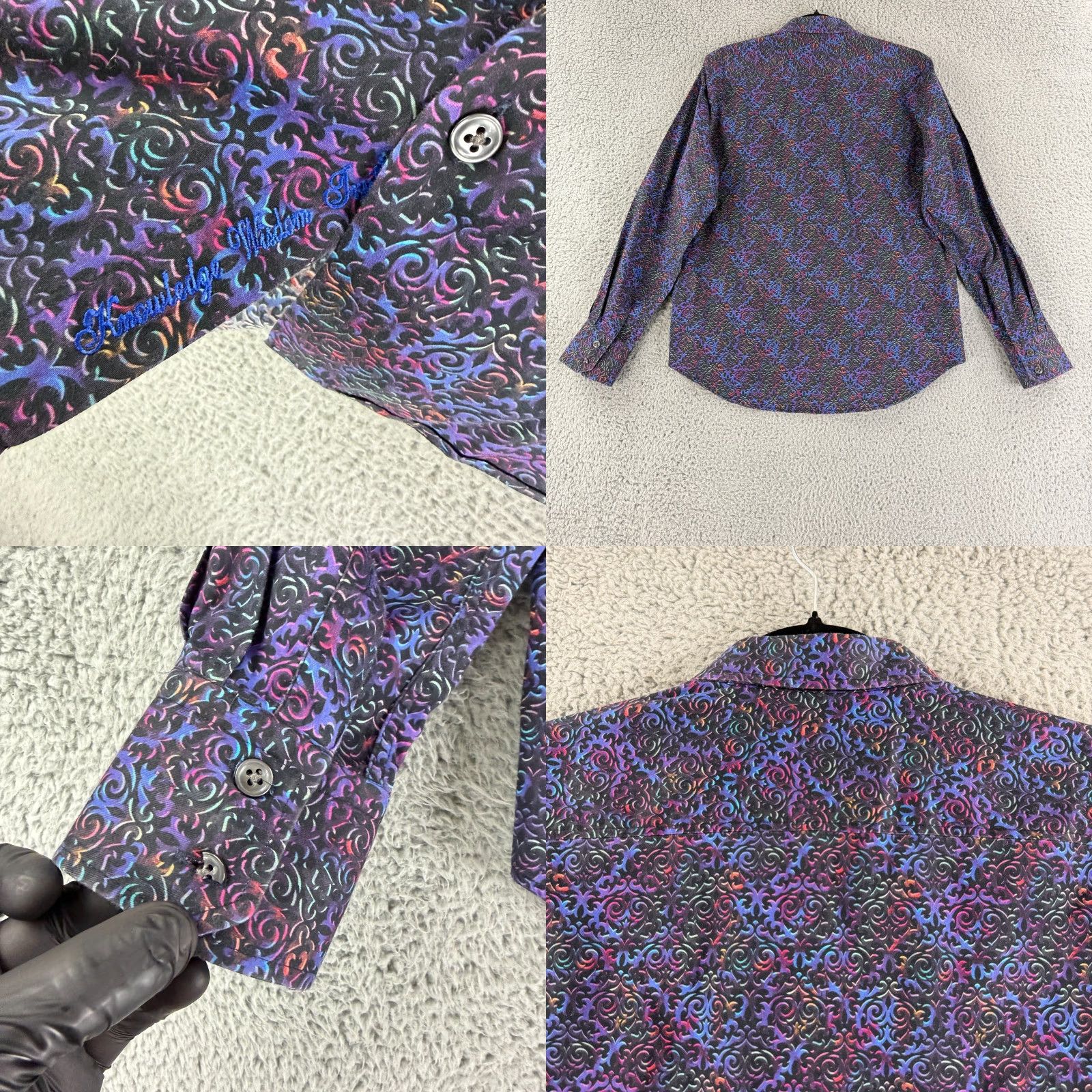 Robert Graham Robert Graham Archetype Button-Up Shirt Mens M Purple Baroque Long Sleeve Size US M / EU 48-50 / 2 - 9 Thumbnail