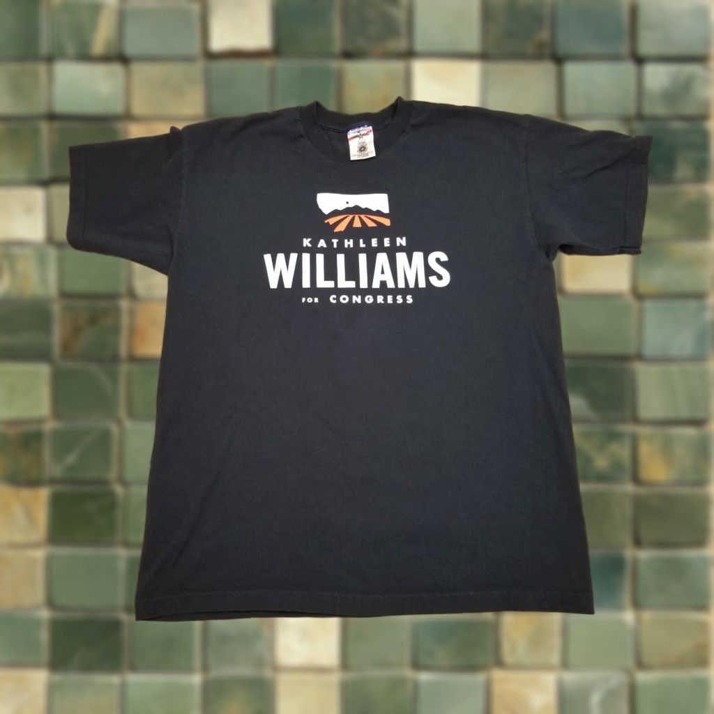 Vintage VINTAGE Kathleen Williams for Congress T Shirt Mens XL Black Union Made In USA Size US XL / EU 56 / 4 - 1 Thumbnail