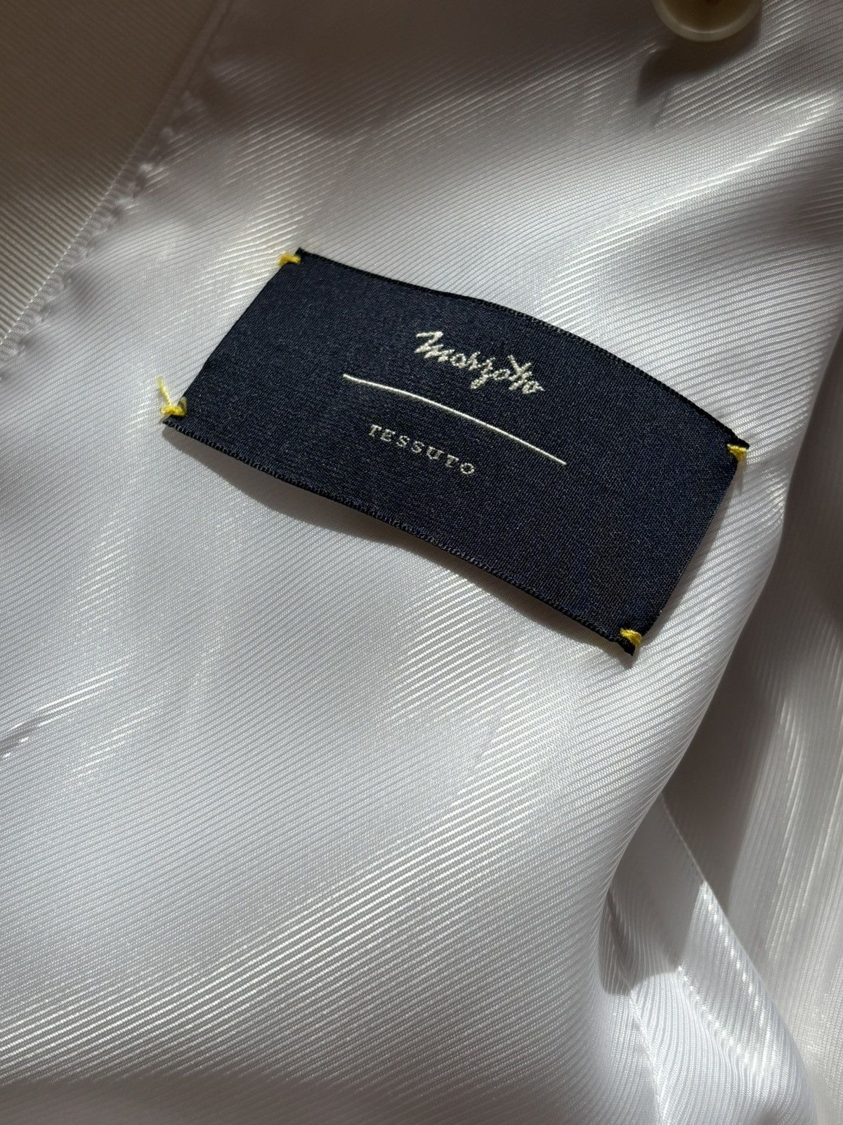 Banana Republic Off-White Slim Fit Tuxedo Jacket Size 38S - 4 Thumbnail