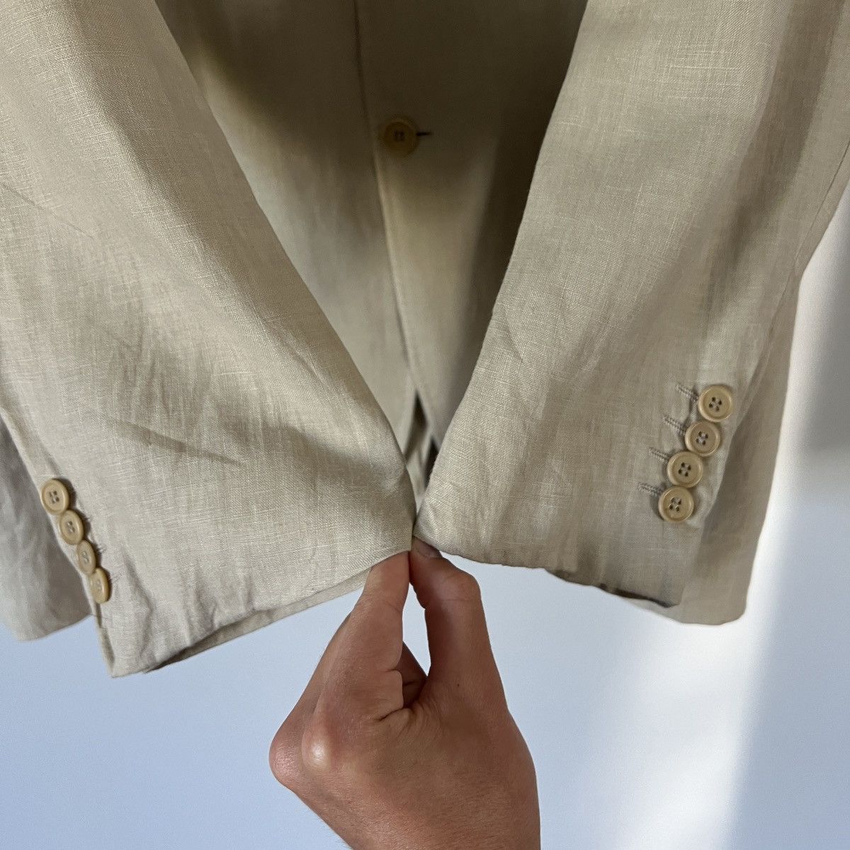 Alexander McQueen Vintage Alexandr Mcqueen Linen Blazer Size 46R - 4 Thumbnail