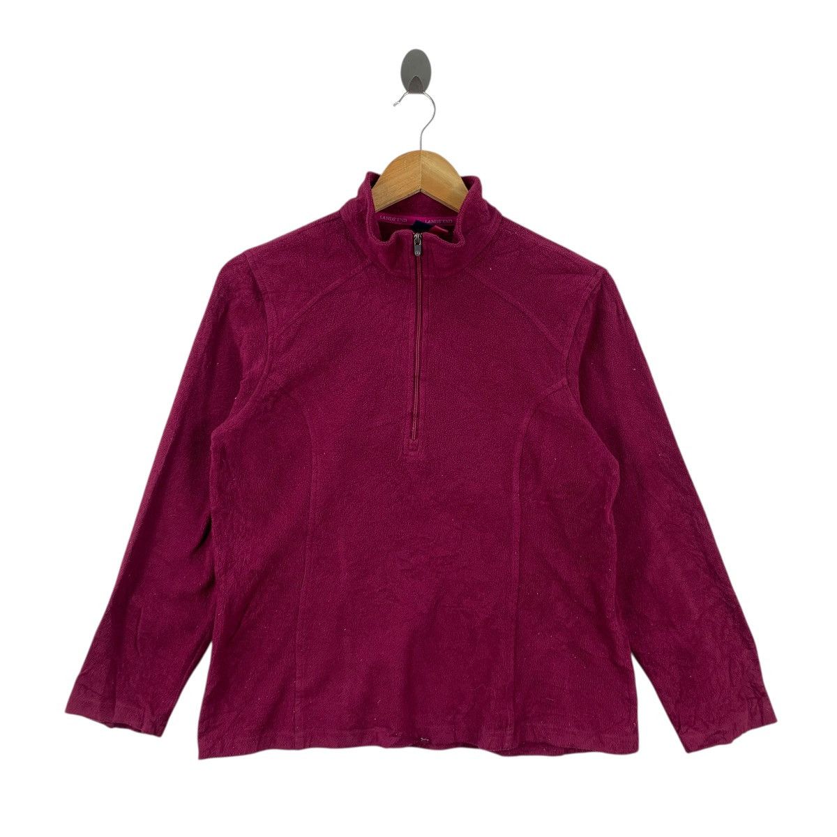 Lands' End Vintage LANDS’ END x POLARTEC Half Zipper Fleece Jacket Size M / US 6-8 / IT 42-44 - 4 Thumbnail