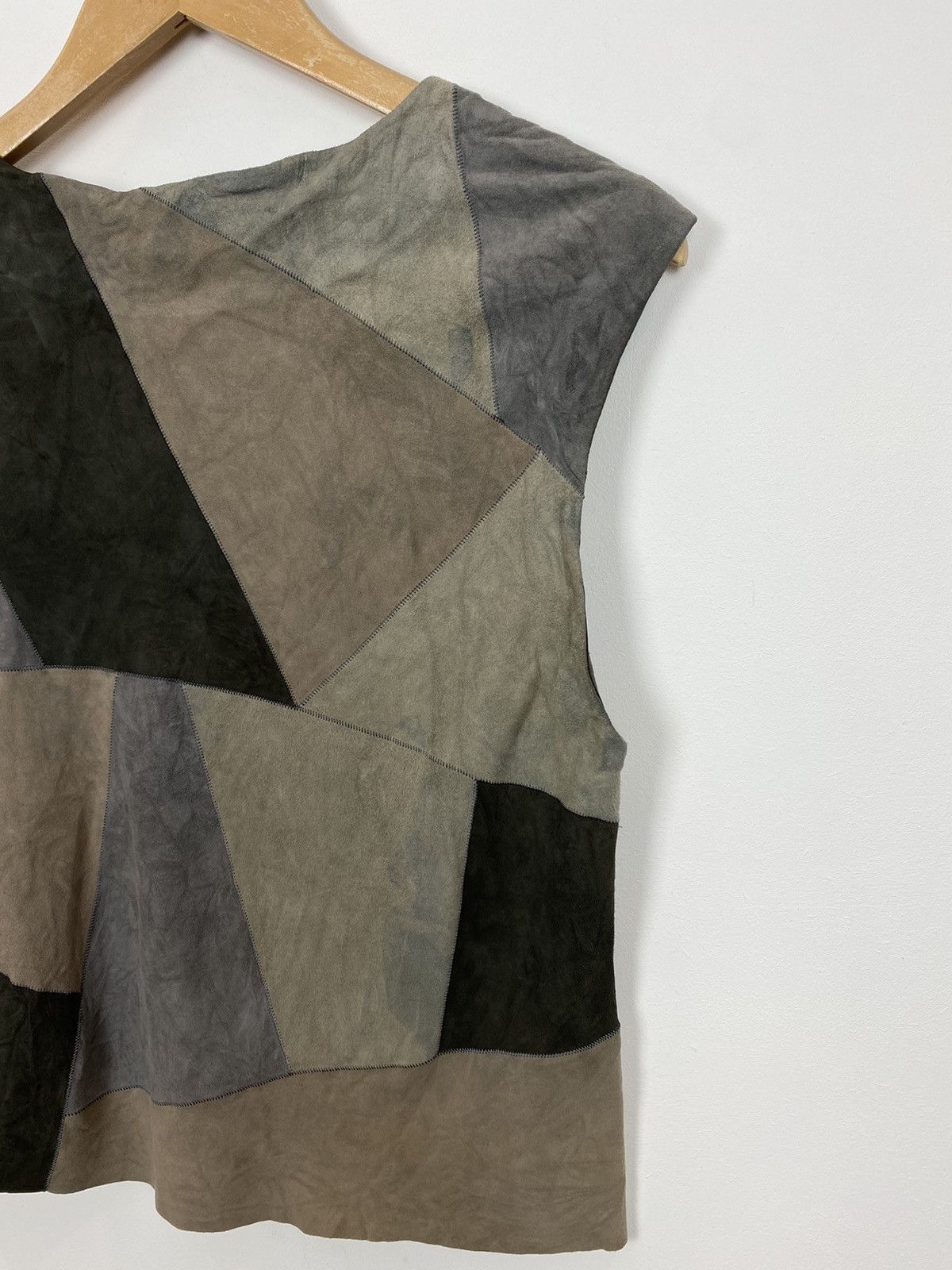 Allsaints AllSaints Sleeveless Turner Tee 100% Goat Suede Women’s UK8 Size S / US 4 / IT 40 - 15 Thumbnail