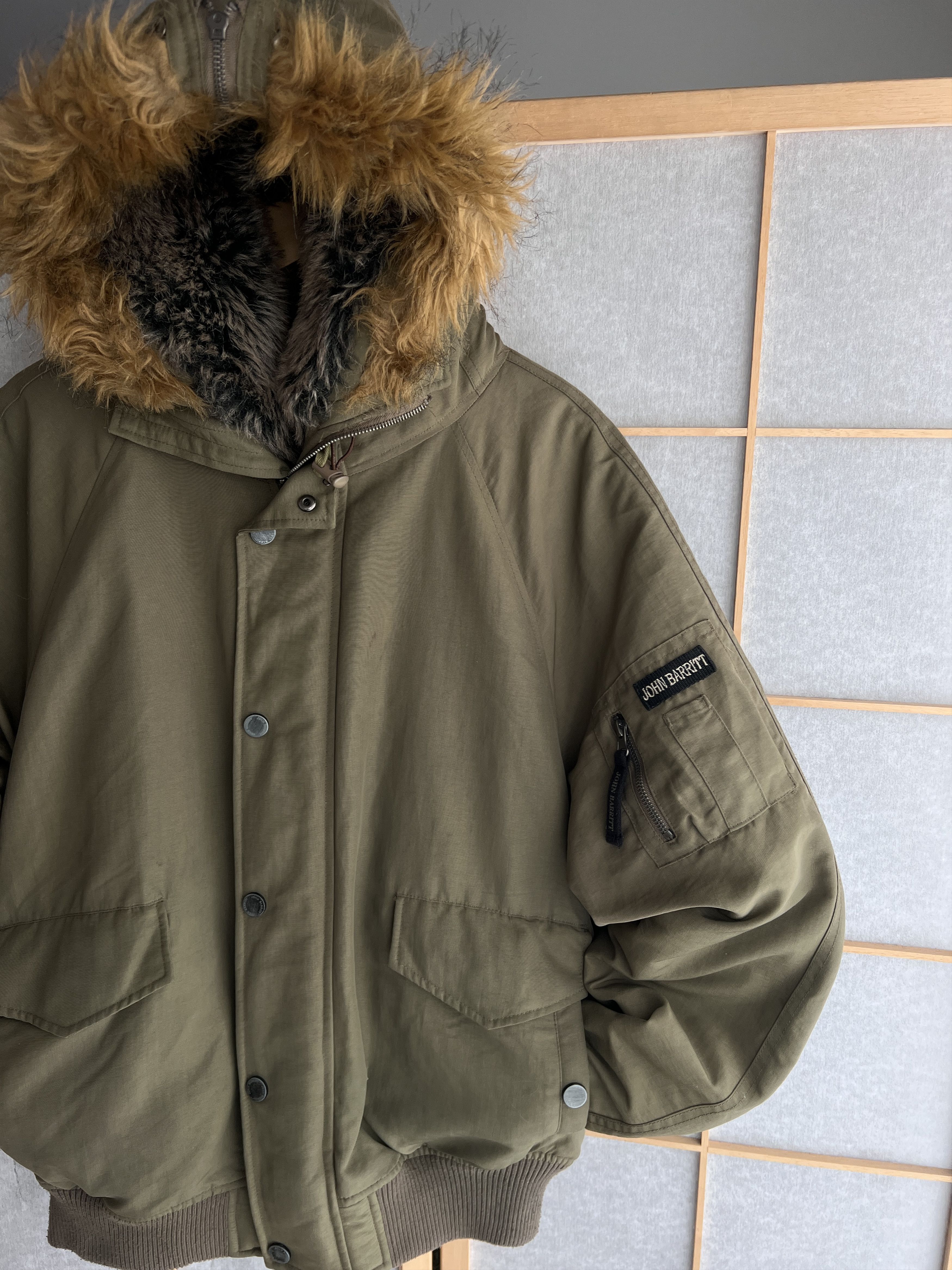 Le Grande Bleu (L.G.B.) Avant garde vintage faux fur hood bomber jacket y2k cropped Size US L / EU 52-54 / 3 - 16 Thumbnail
