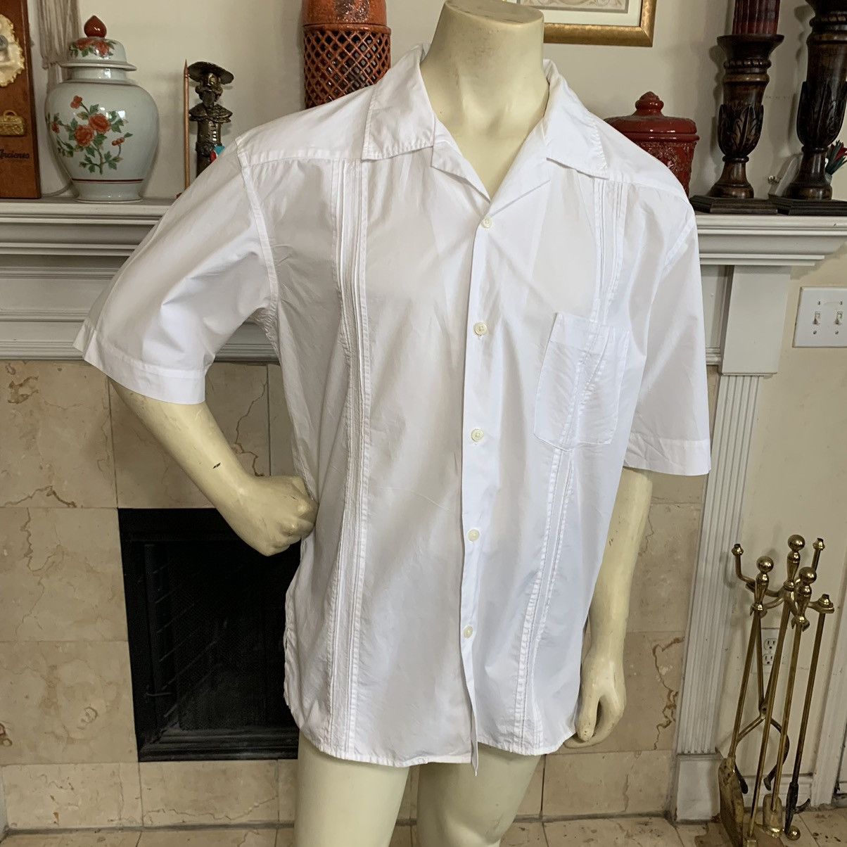Lemaire × Uniqlo Guayabera Camp collar SS button up Size US L / EU 52-54 / 3 - 2 Thumbnail