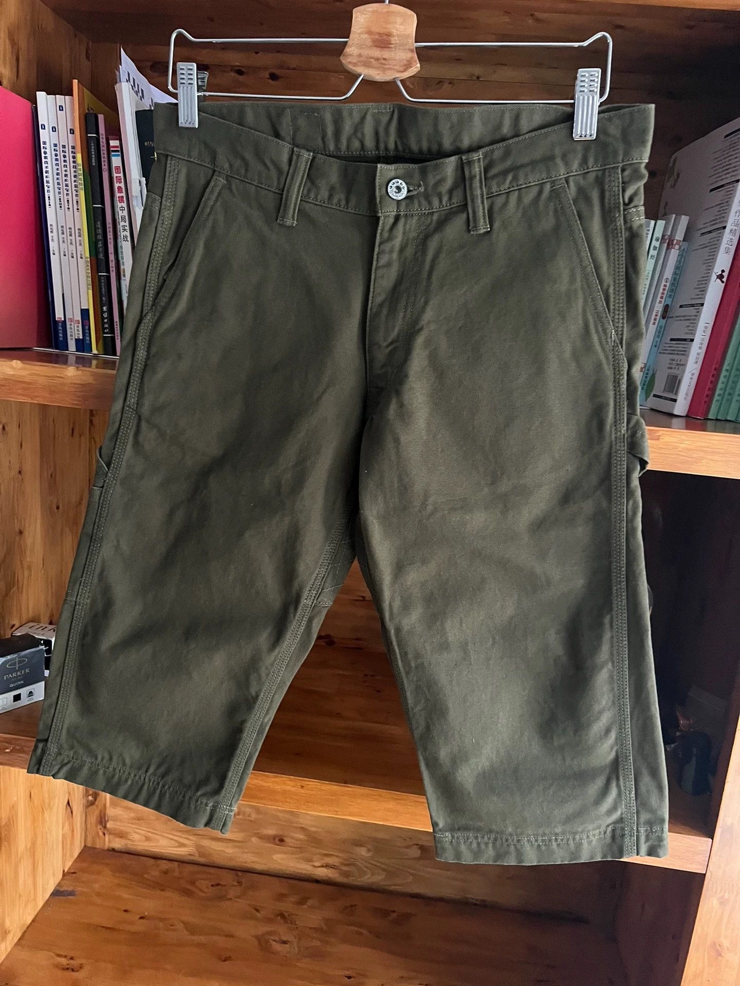 Momotaro Jeans MOMOTARO Olive Low Waist Slim Straight 7/8 Made in Japan Size US 30 / EU 46 - 3 Thumbnail