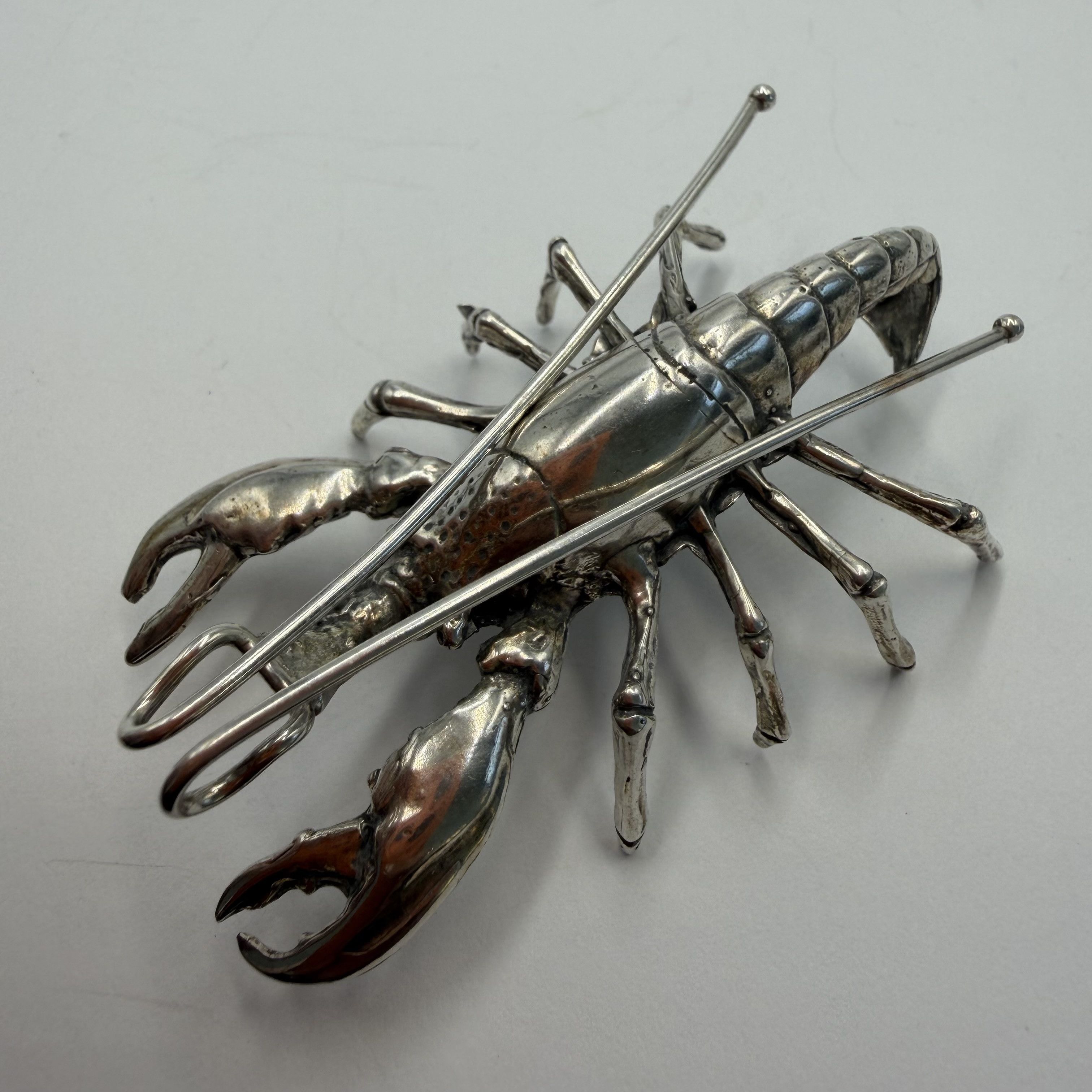 Vintage Vintage Italian 800 Silver Lobster Figurine Miniature Size ONE SIZE - 5 Thumbnail